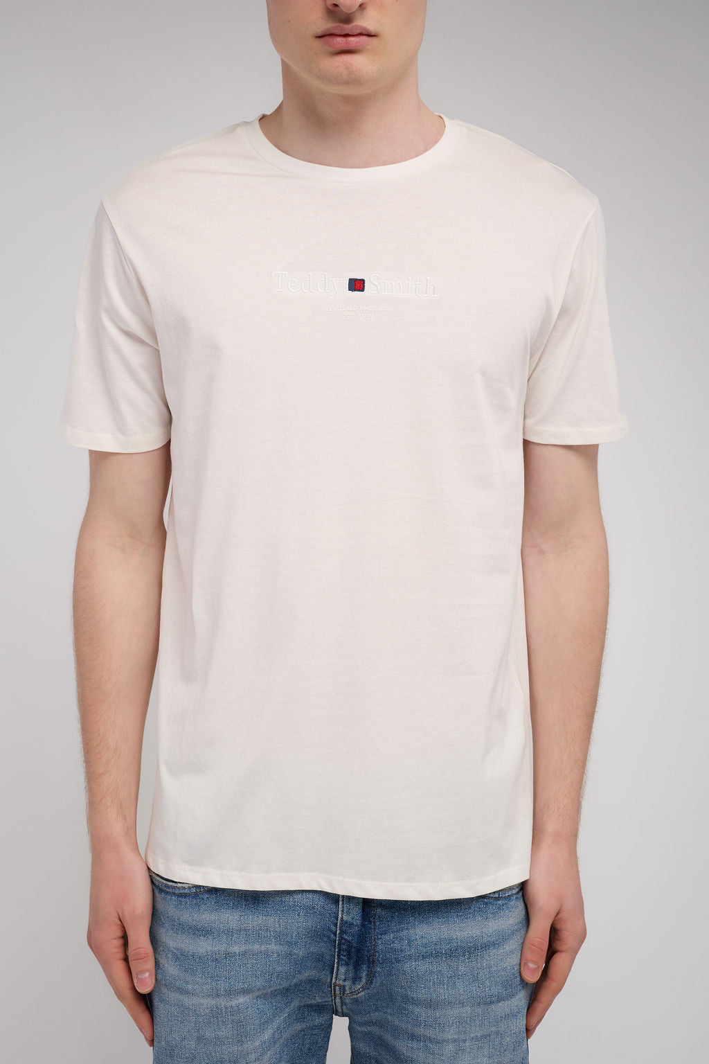 T-shirt col rond T-JIM MC MIDDLE WHITE