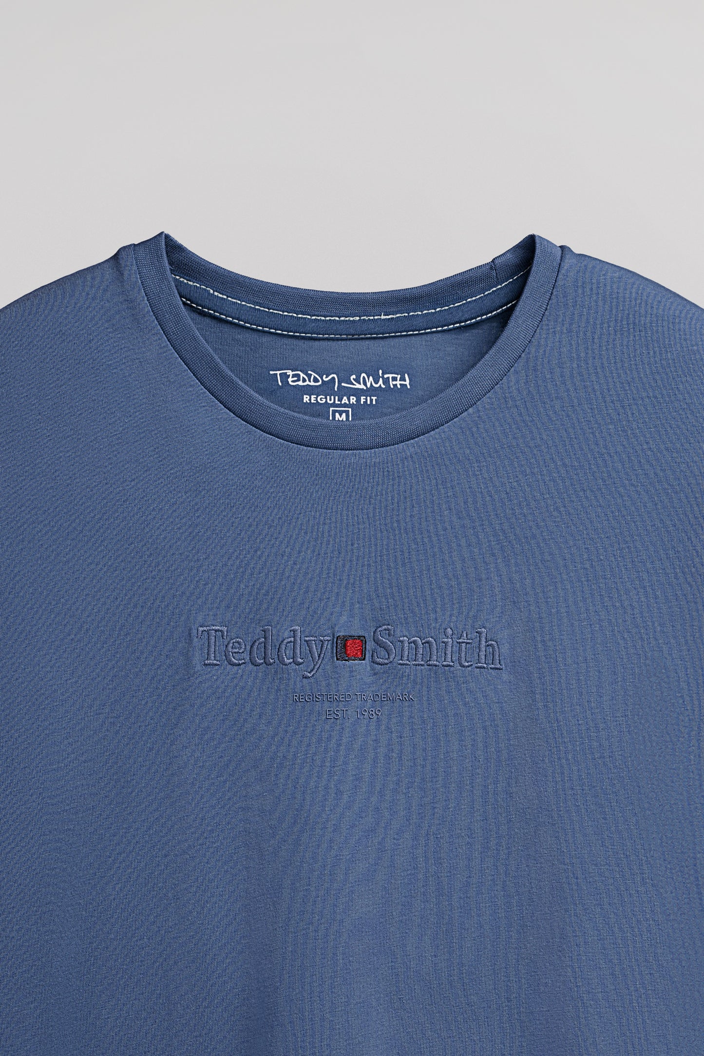 T-shirt col rond T-JIM MC FADED INDIGO