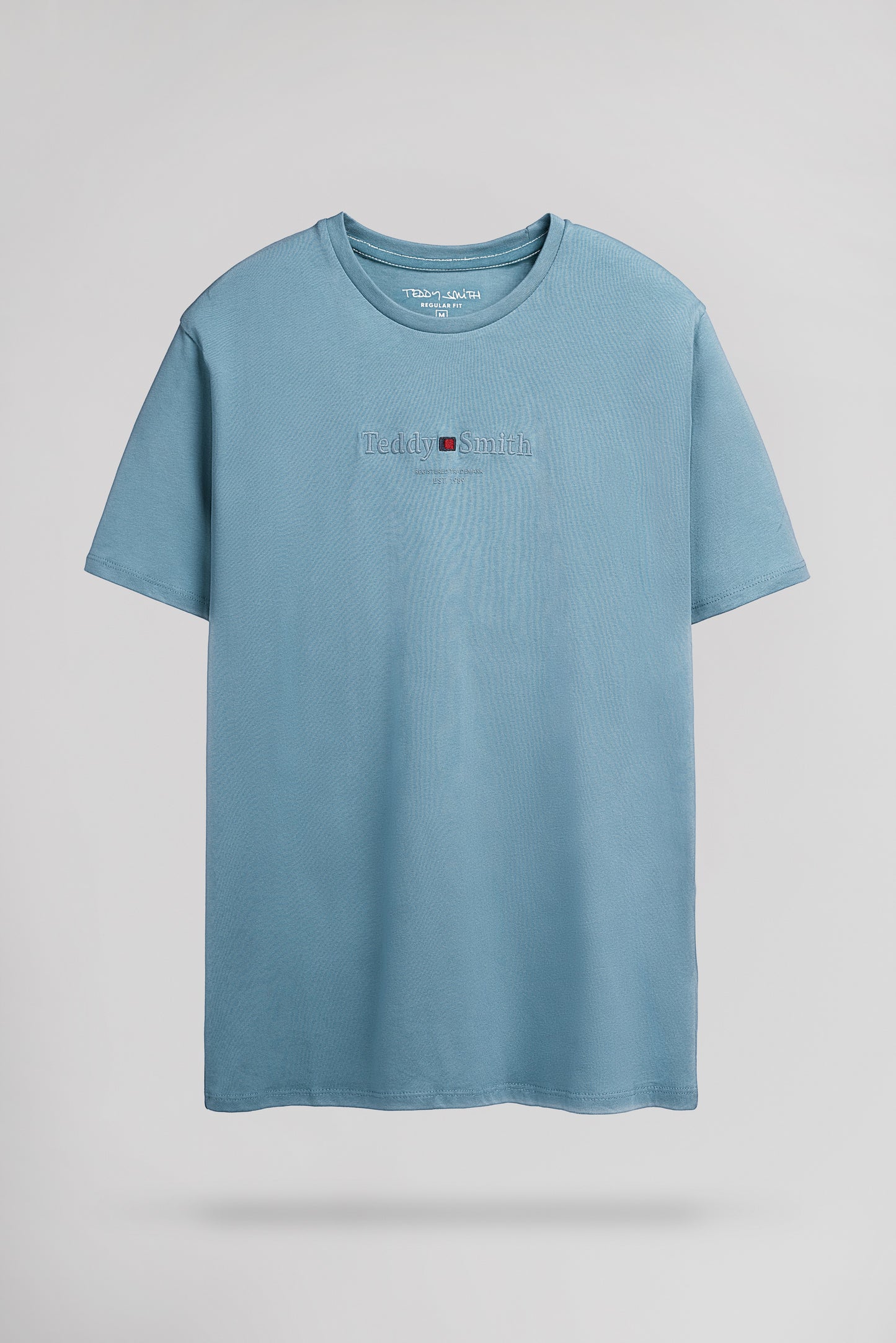 T-shirt col rond T-JIM MC BLEU GRIS