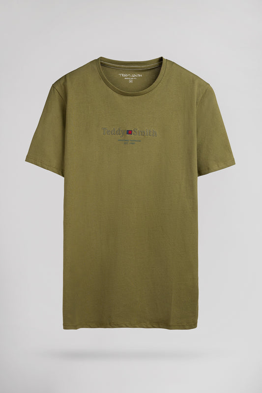 Achat T-shirt col rond T-JIM MC OLIVE