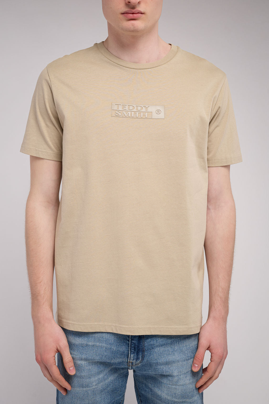 T-shirt col rond T-JOHN MC BEIGE