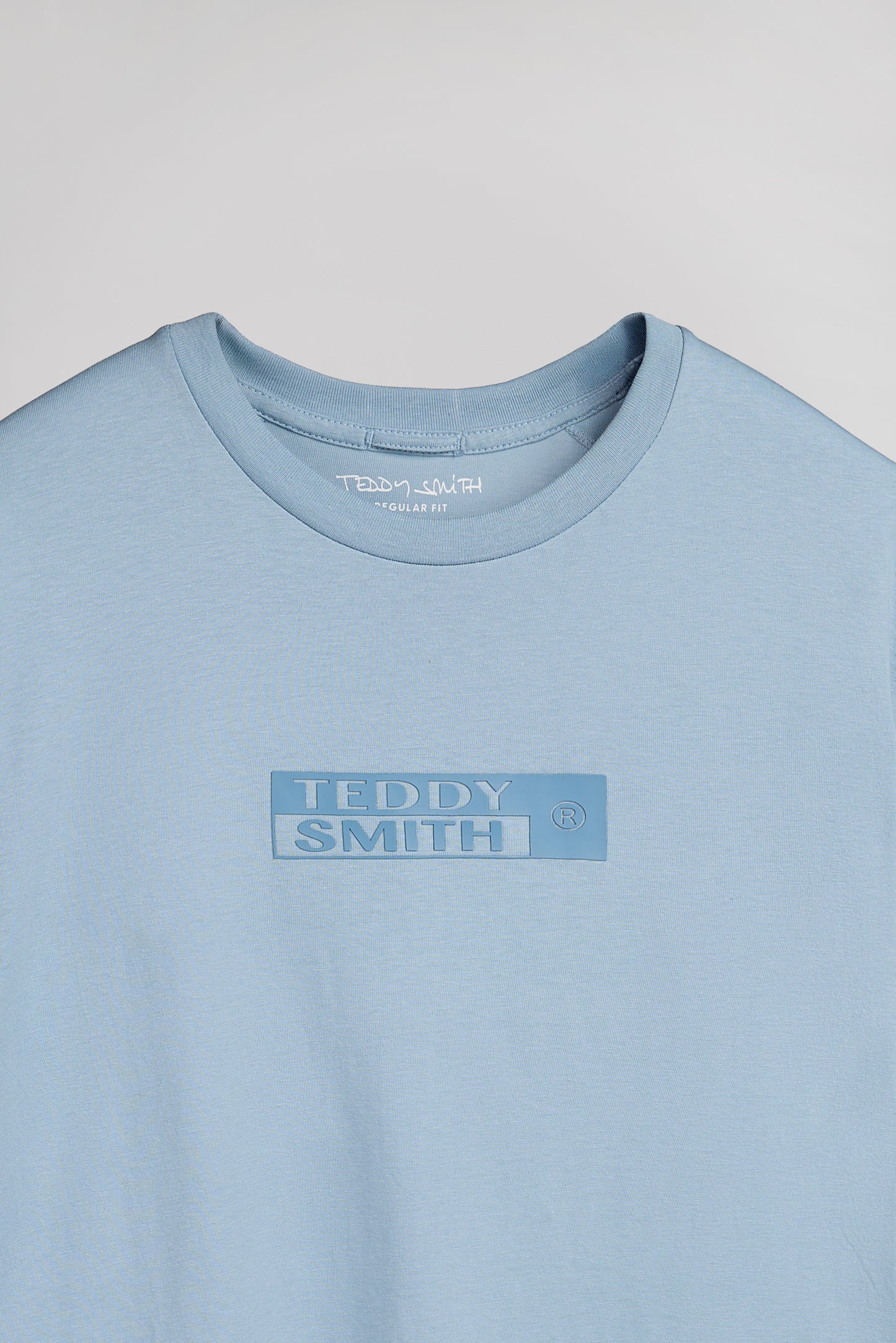 T-shirt col rond T-JOHN MC BLEU GRIS