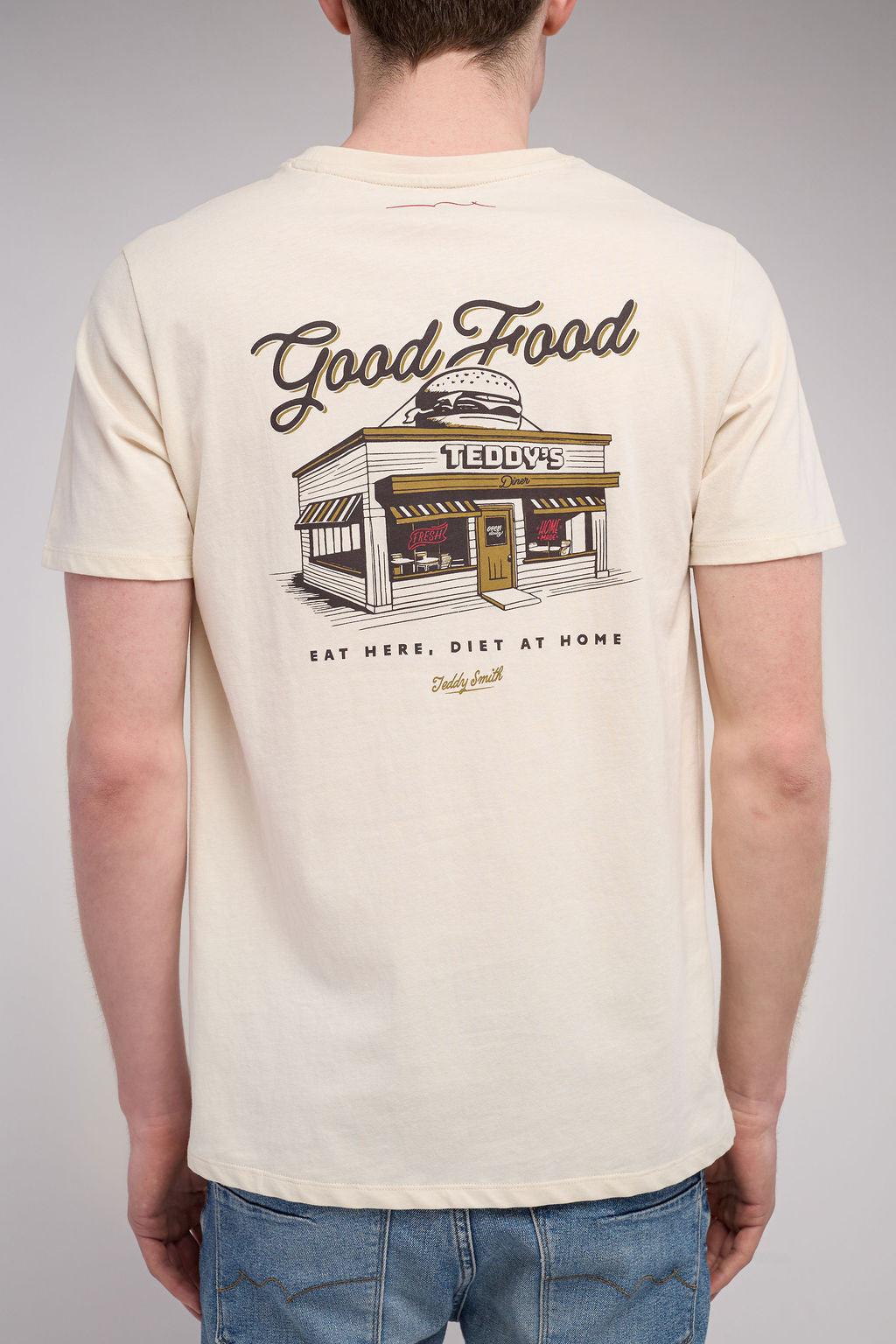T-shirt col rond T-DINNER MC CREAM