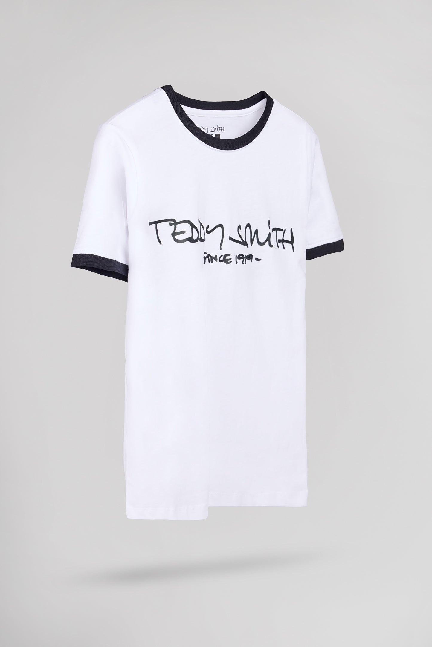 T-shirt en coton col rond TICLASS MC BLANC