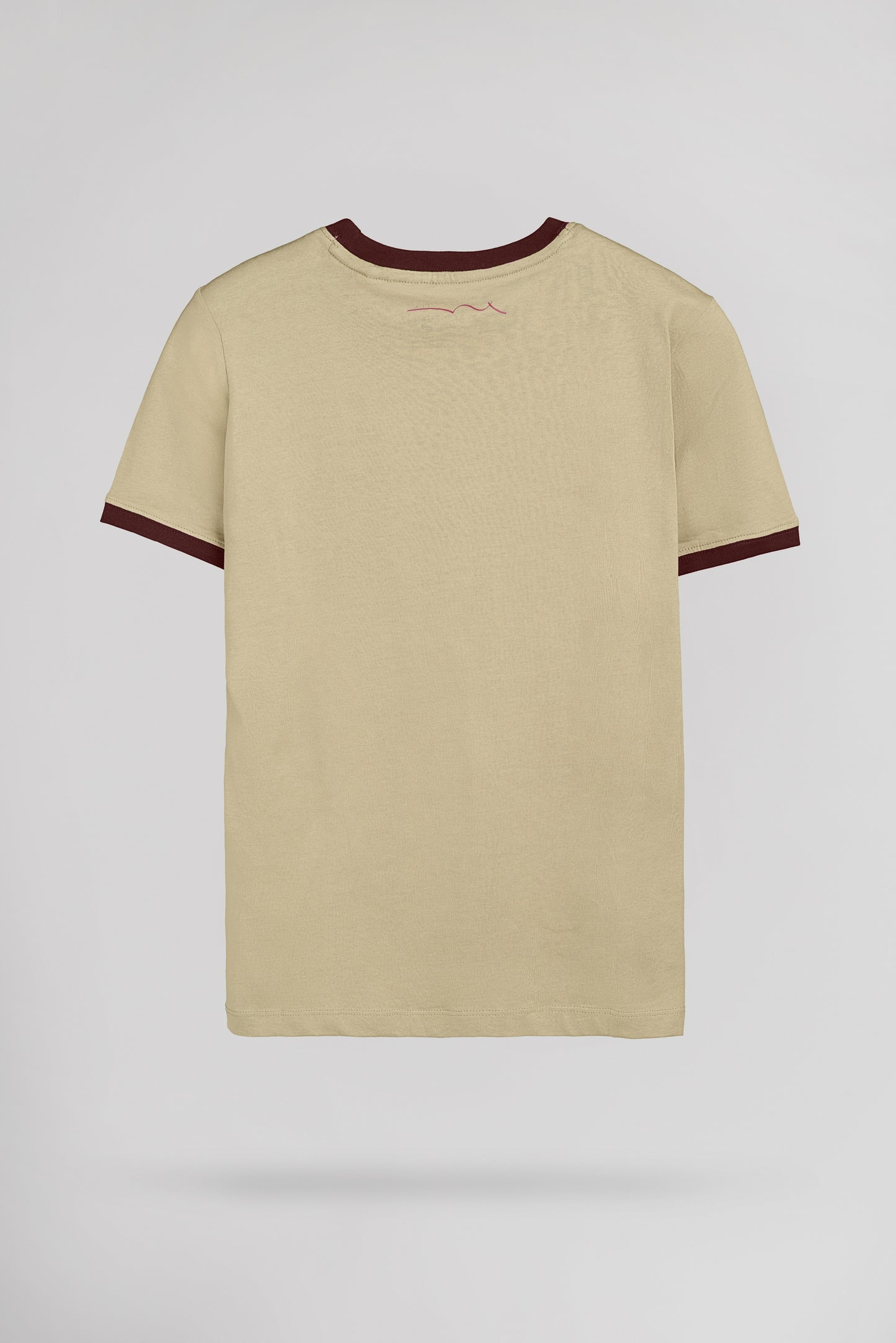 T-shirt en coton col rond TICLASS MC BEIGE