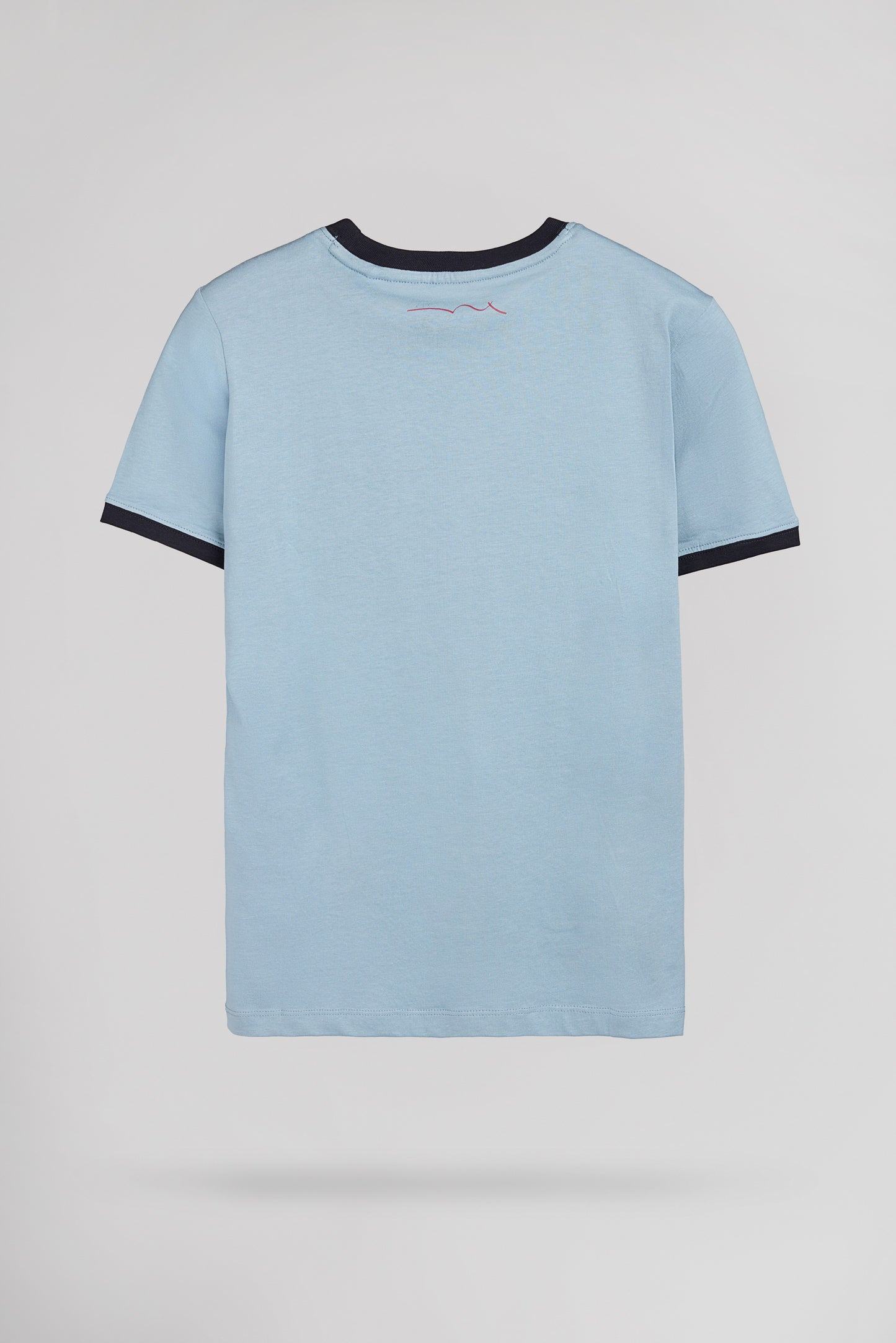 T-shirt en coton col rond TICLASS MC BLEU GRIS