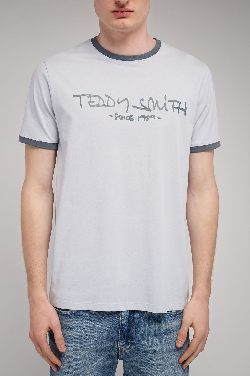 T-shirt col rond TICLASS MC BLEU GLACIER