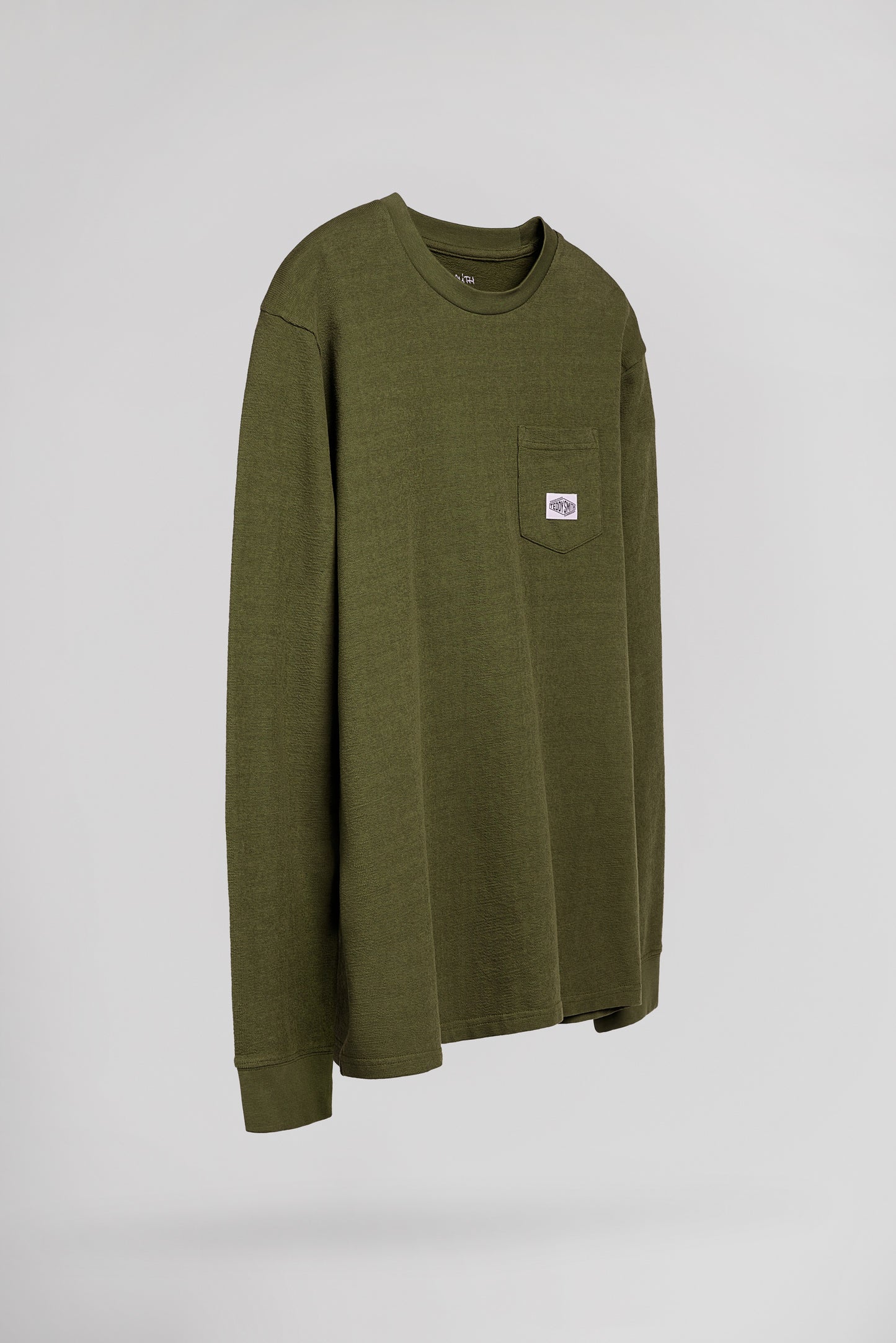 T-shirt col rond T-JAMESON ML TURBULENCE KAKI
