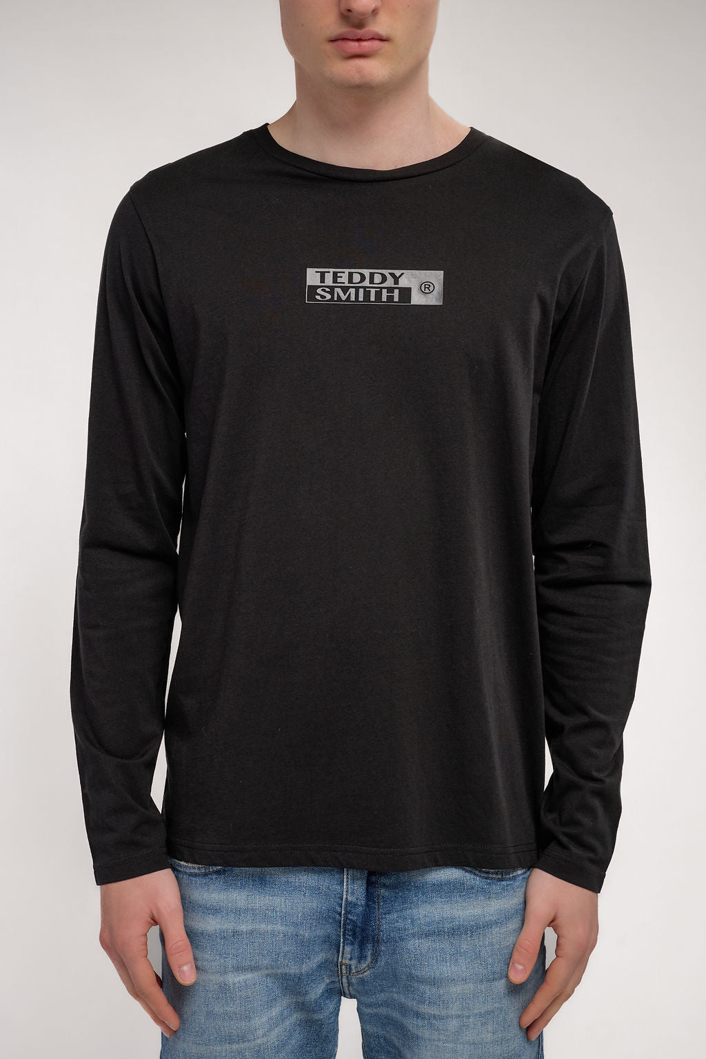 T-shirt col rond T-JOHN ML NOIR