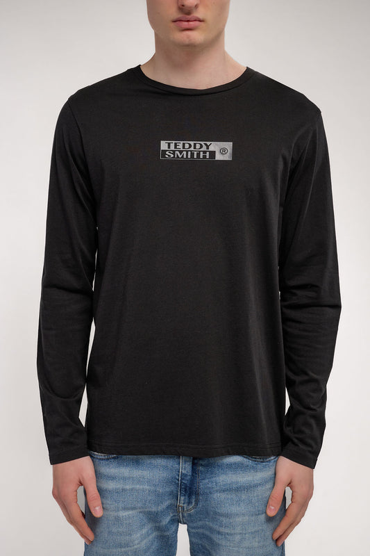 Achat T-shirt col rond T-JOHN ML NOIR