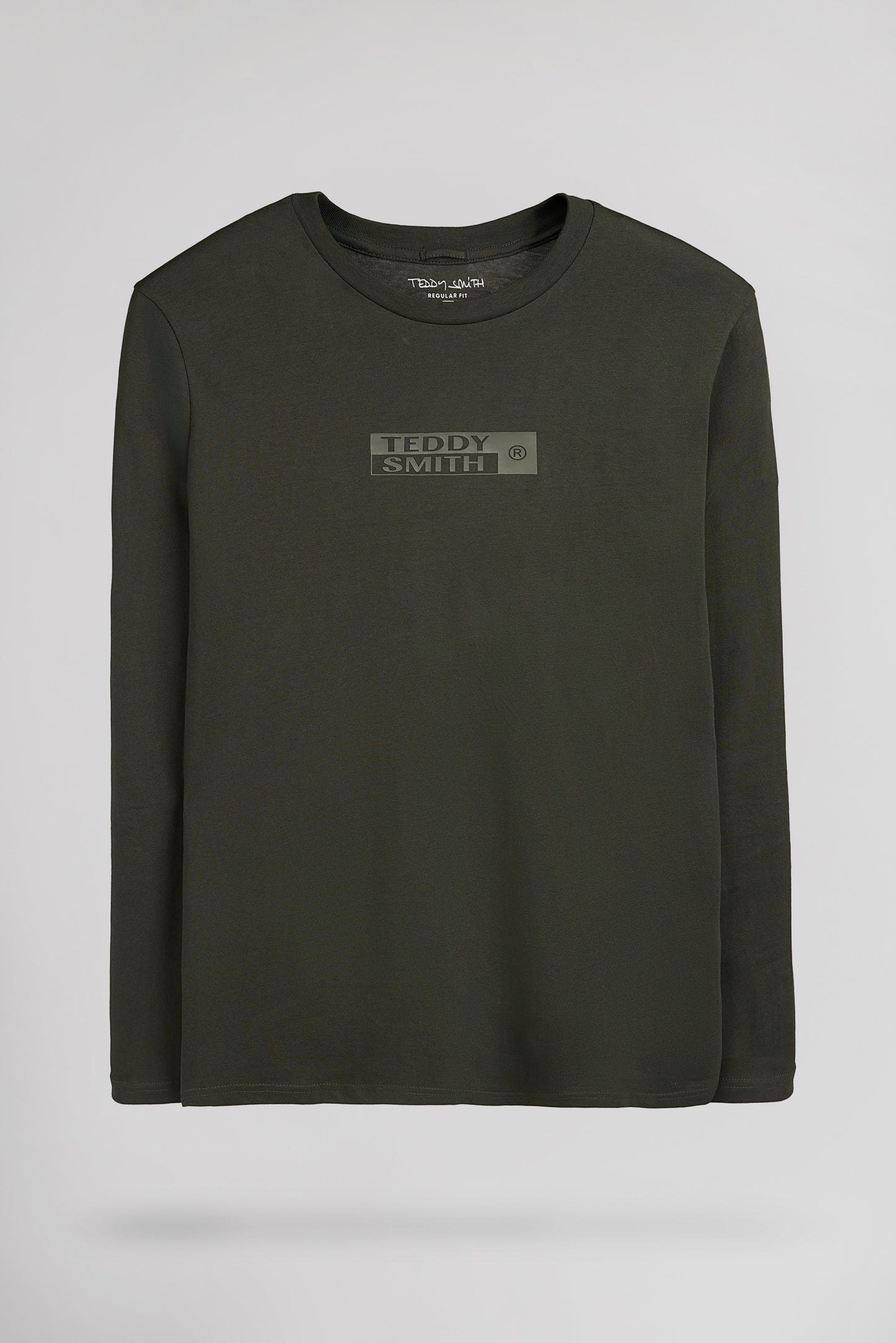T-shirt col rond T-JOHN ML DEEP KAKI