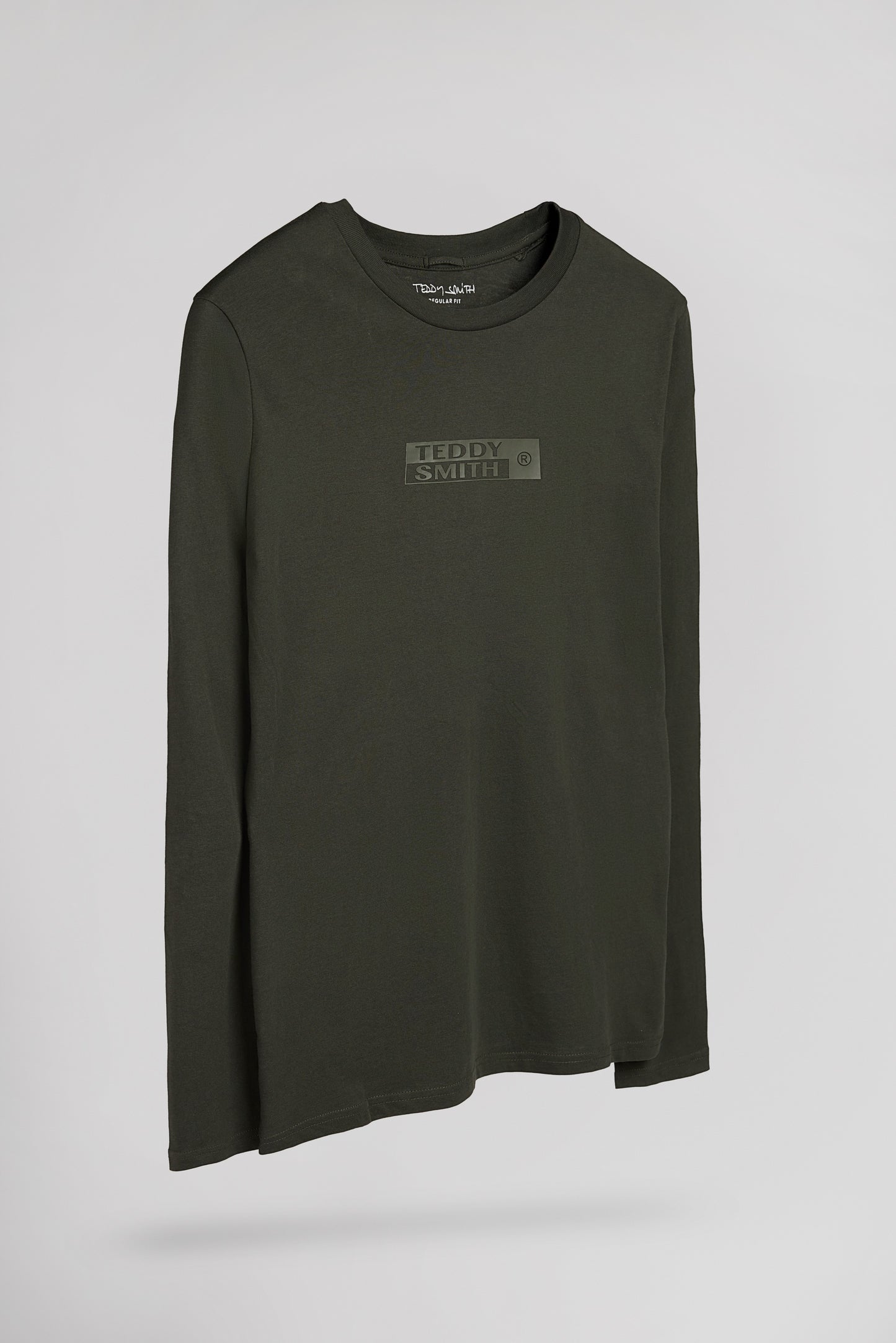 T-shirt col rond T-JOHN ML DEEP KAKI