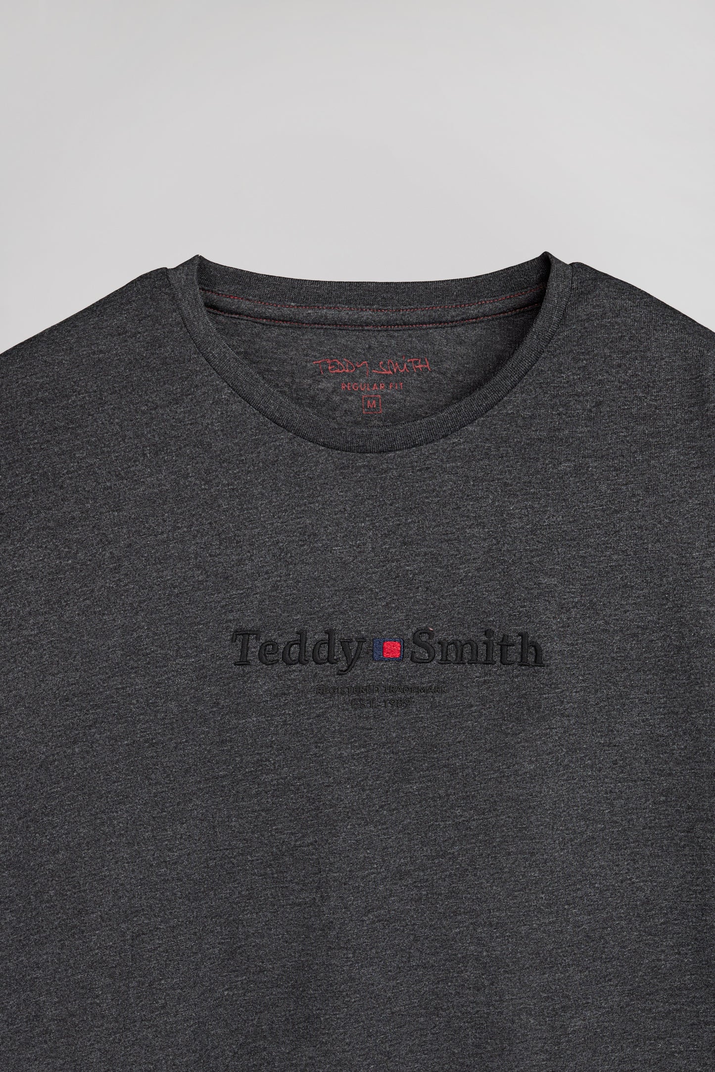 T-shirt col rond T-JIM ML MELANGE BLACK