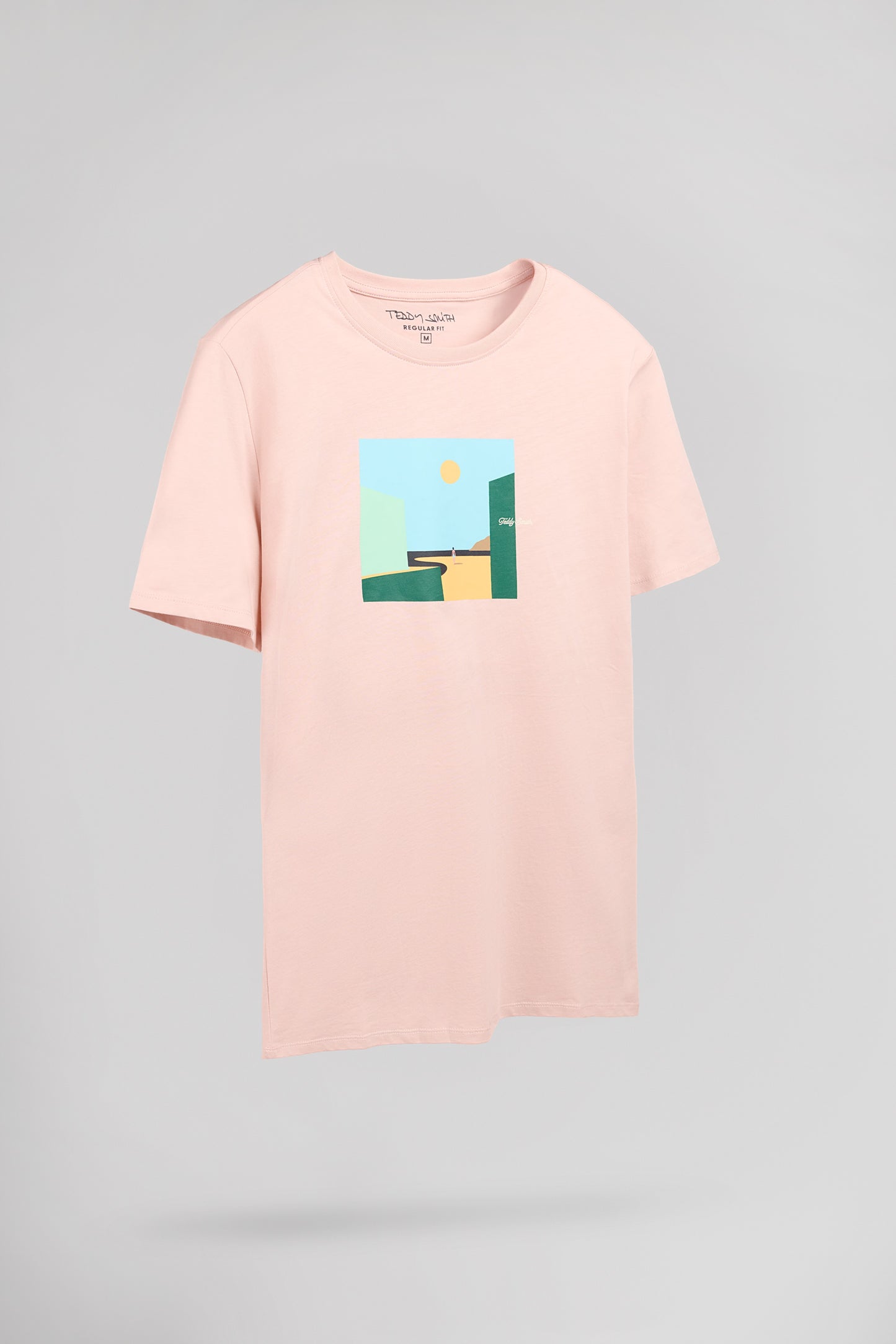 T-shirt col rond T-MINIMALIST MC ROSE PASTEL