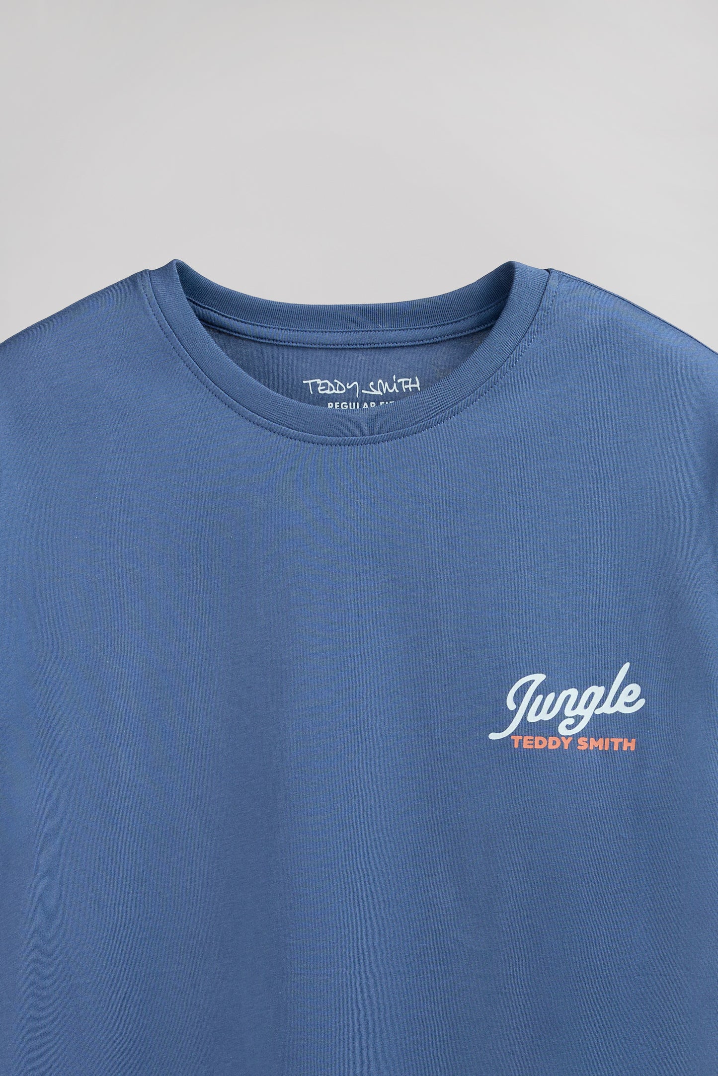 T-shirt col rond T-TROPICAL MC FADED INDIGO