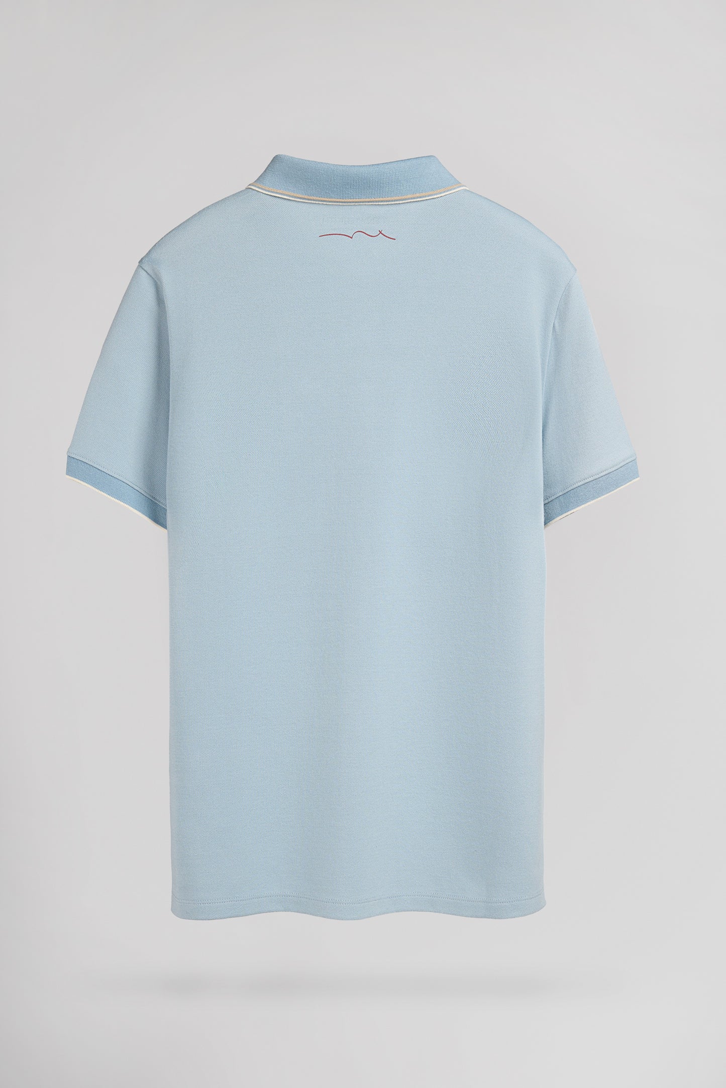 Polo piqué P-OXFORD MC BLEU GRIS