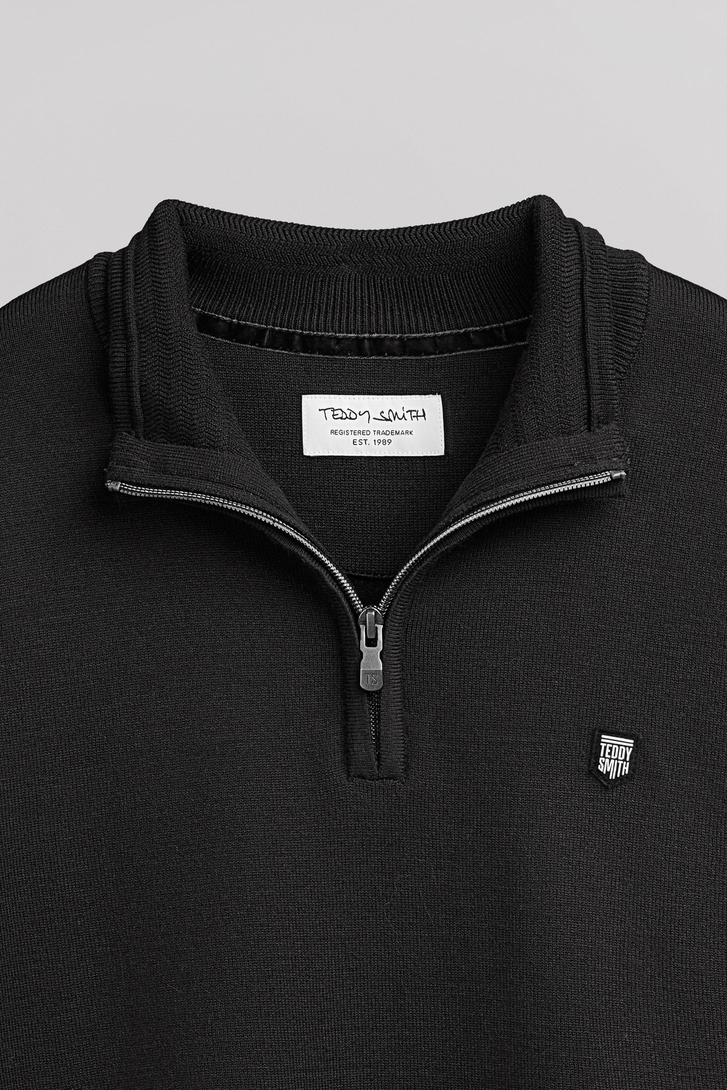 Pull col montant zippé P-MARTY 2 CHARBON
