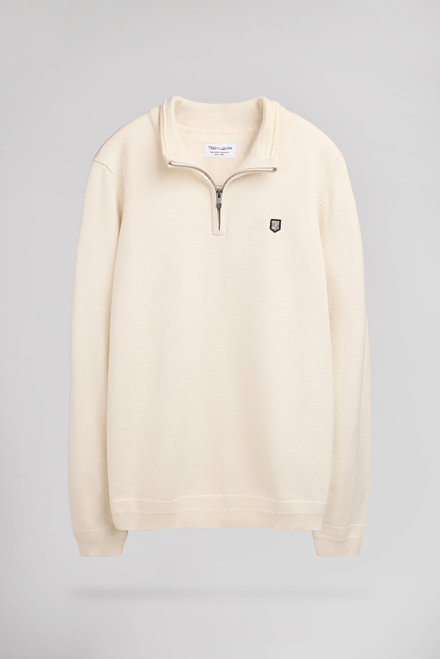 Pull col montant zippé P-MARTY 2 CREAM