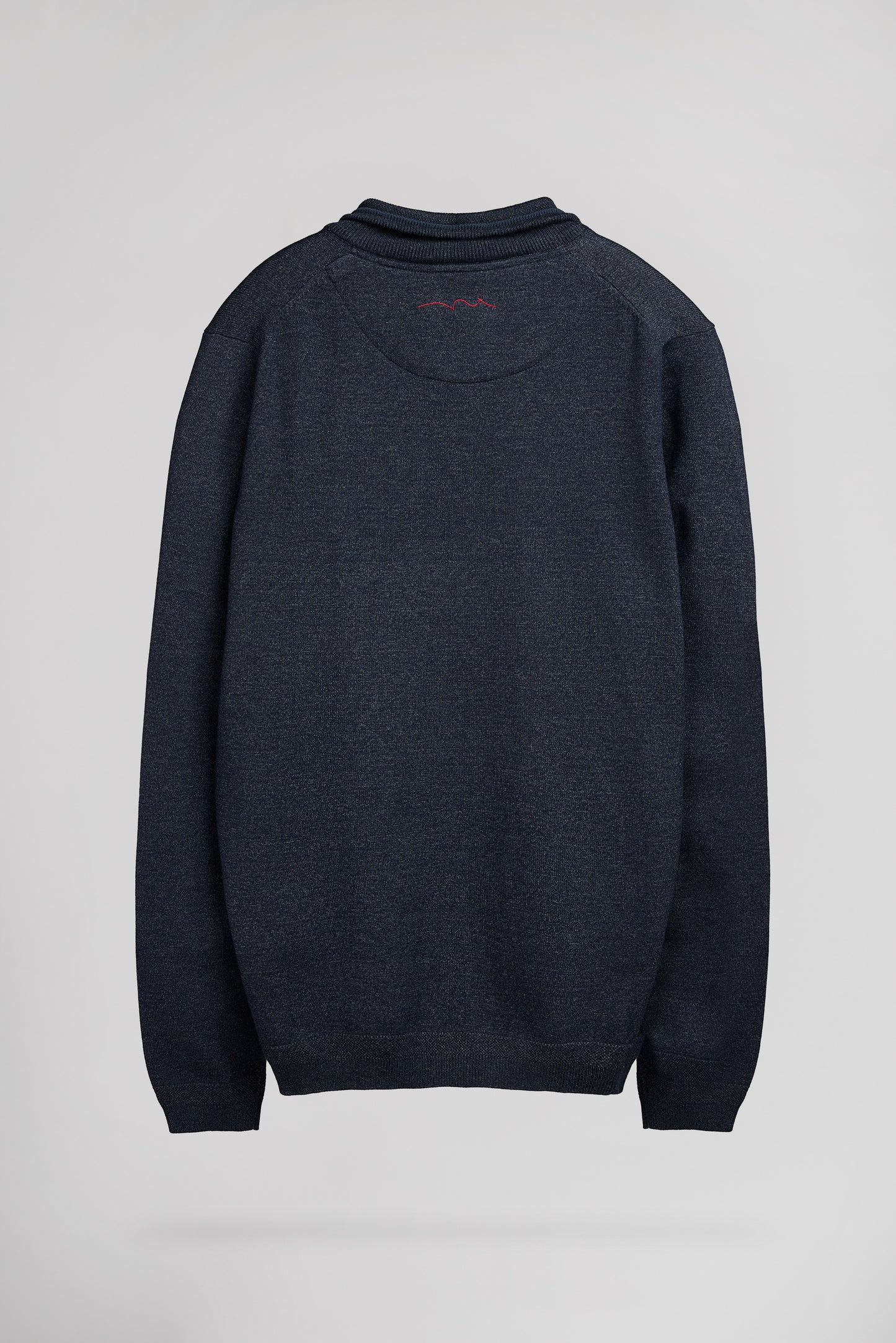 Pull col montant zippé P-MARTY 2 TOTAL NAVY CHINE