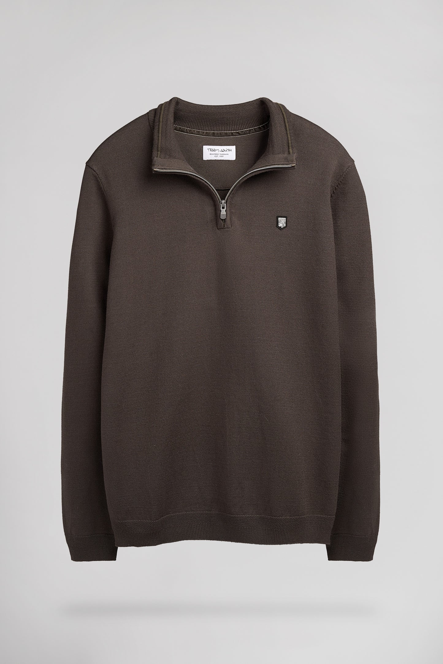 Pull col montant zippé P-MARTY 2 RAVEN KAKI