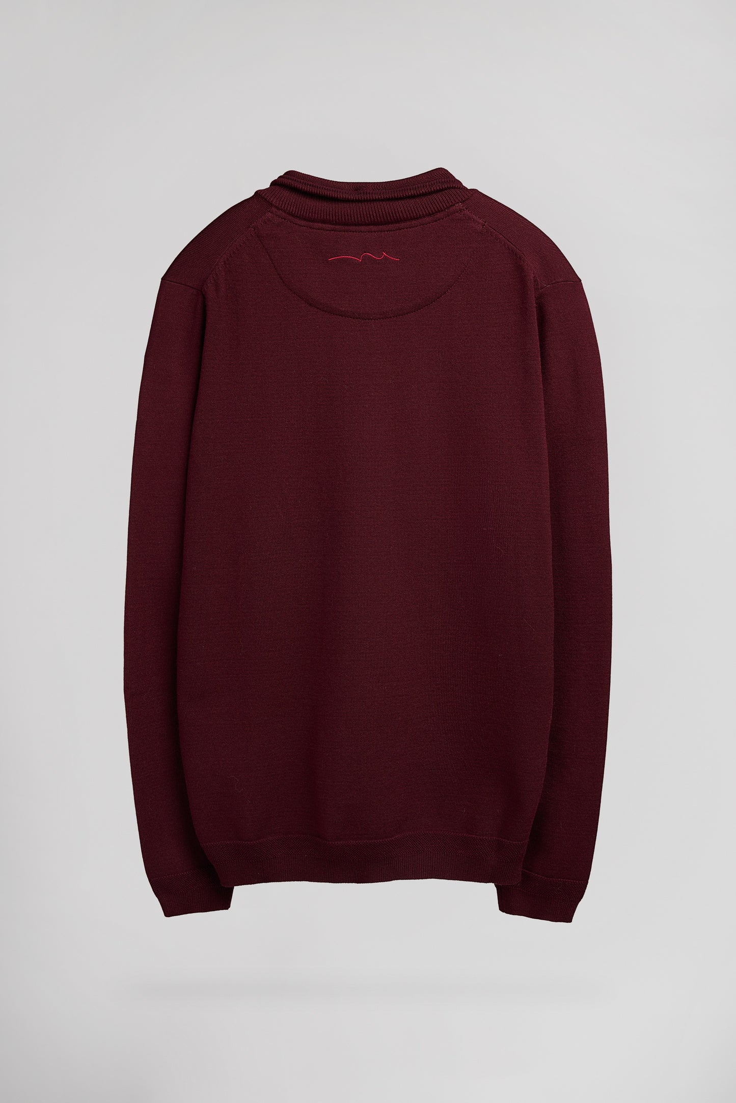 Pull col montant zippé P-MARTY 2 BORDEAUX FONCE