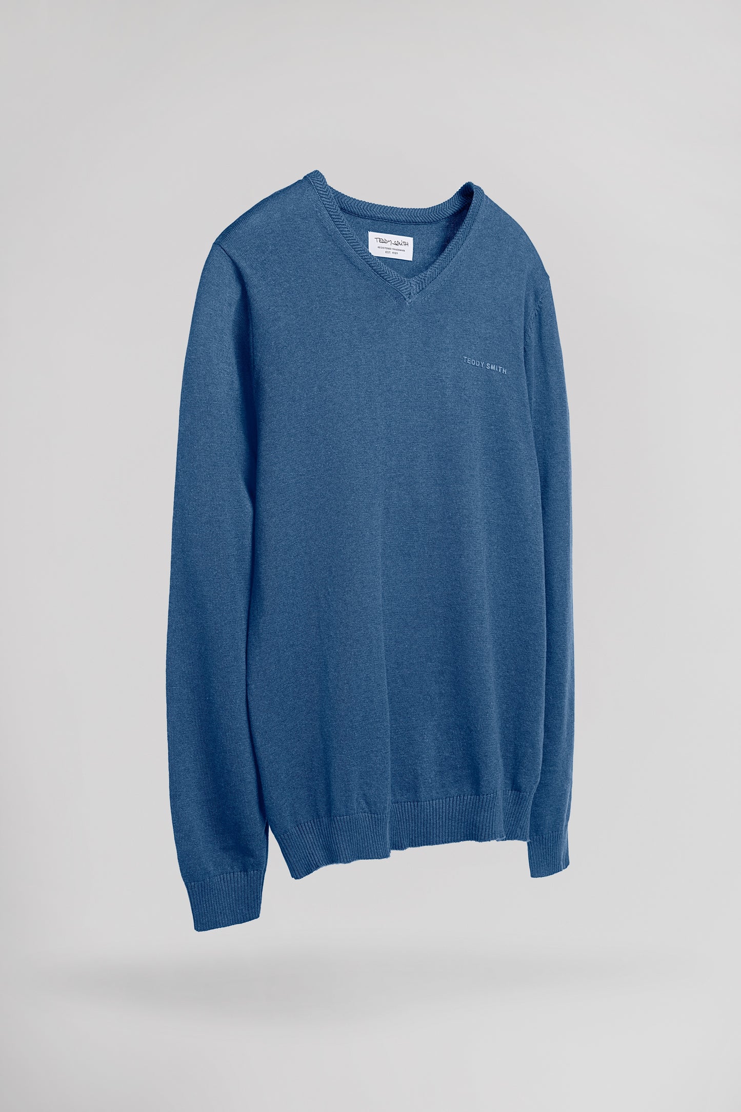 Pull ajusté col V PULSER 3 FADED INDIGO