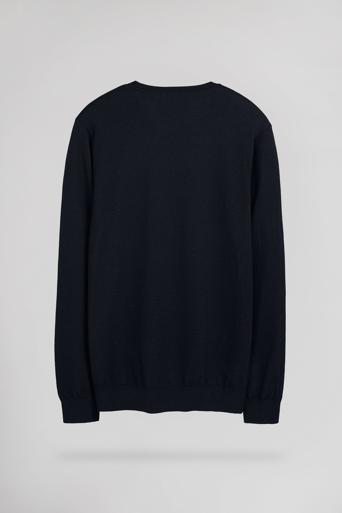 Pull ajusté col V P-MARTIN DARK NAVY CHINE