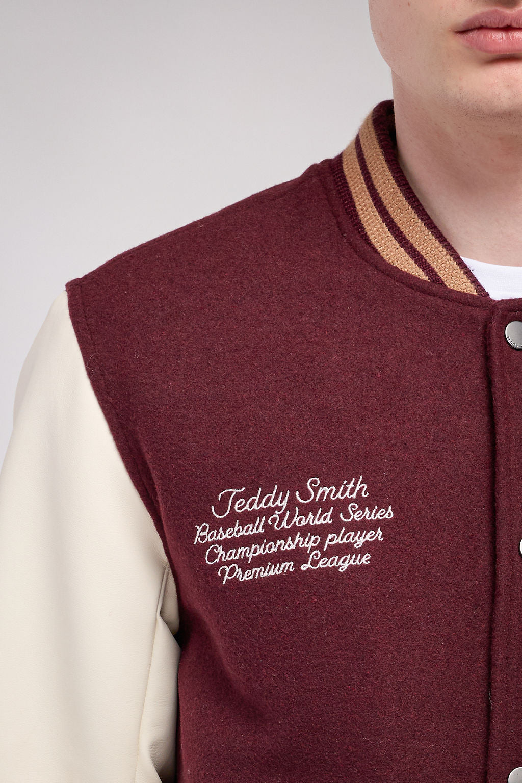 Blouson Teddy B-ROMEO BORDEAUX FONCE