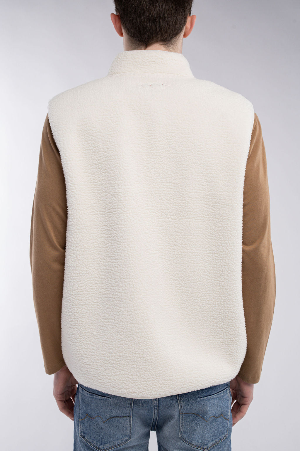 Blouson zippé col haut B-FIELD BLANC IVOIRE