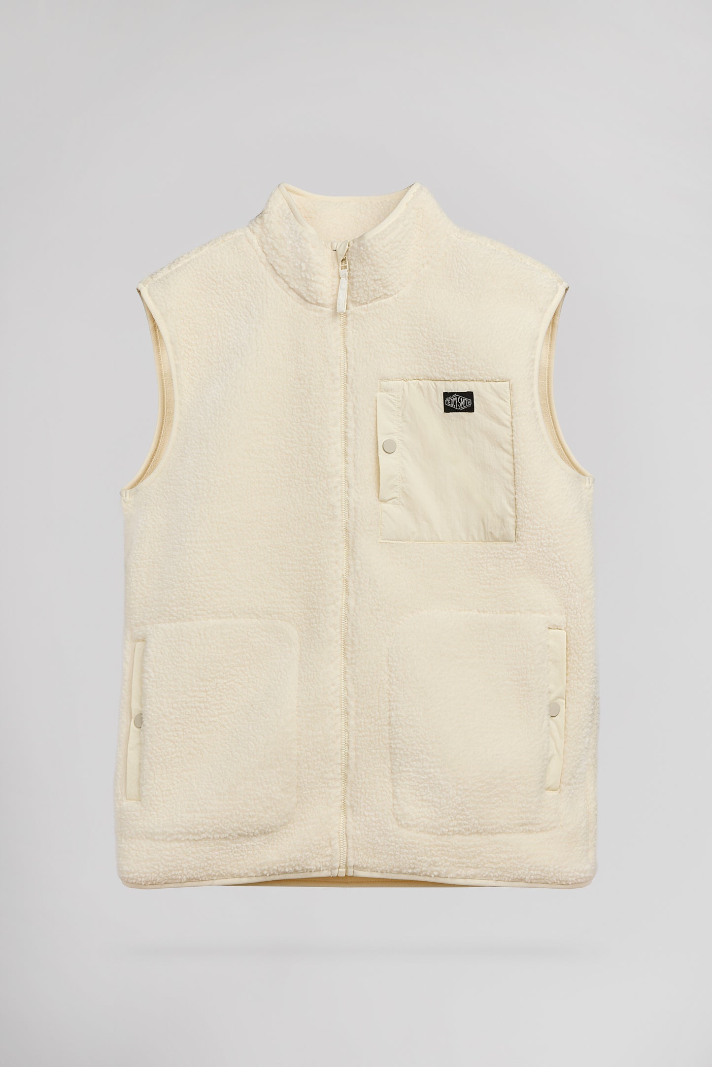 Blouson zippé col haut B-FIELD BLANC IVOIRE