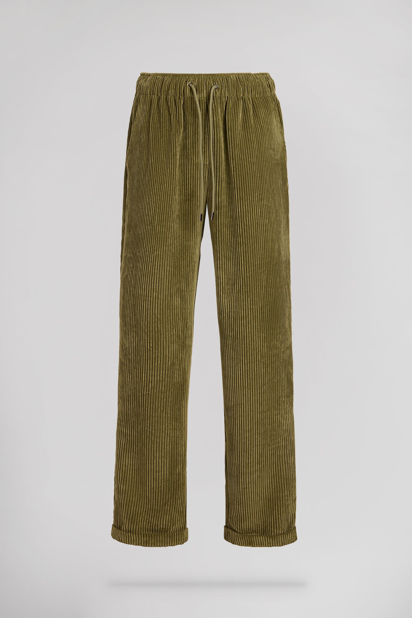 Pantalon décontracté TEDDY VELOURS OLIVE