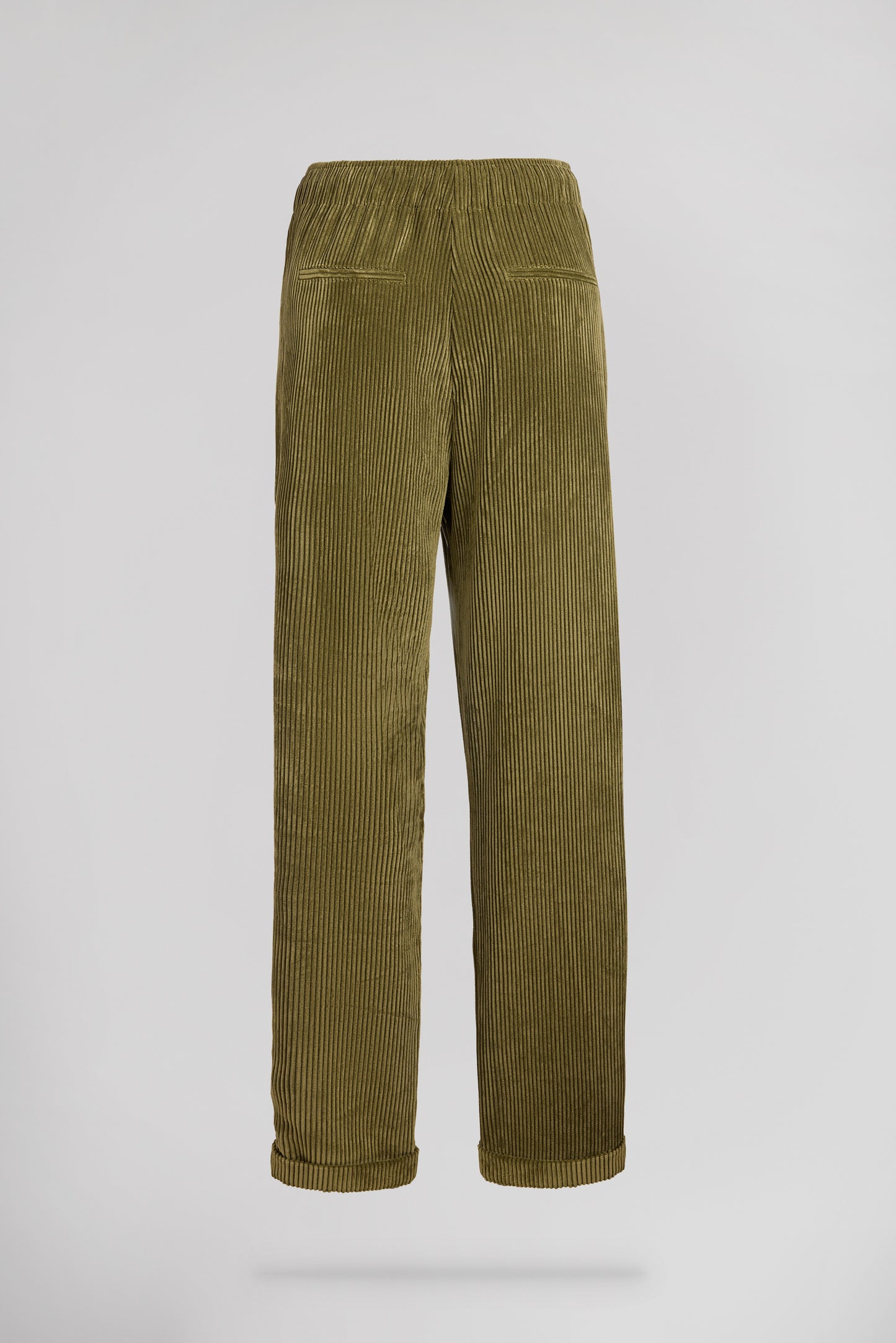Pantalon décontracté TEDDY VELOURS OLIVE