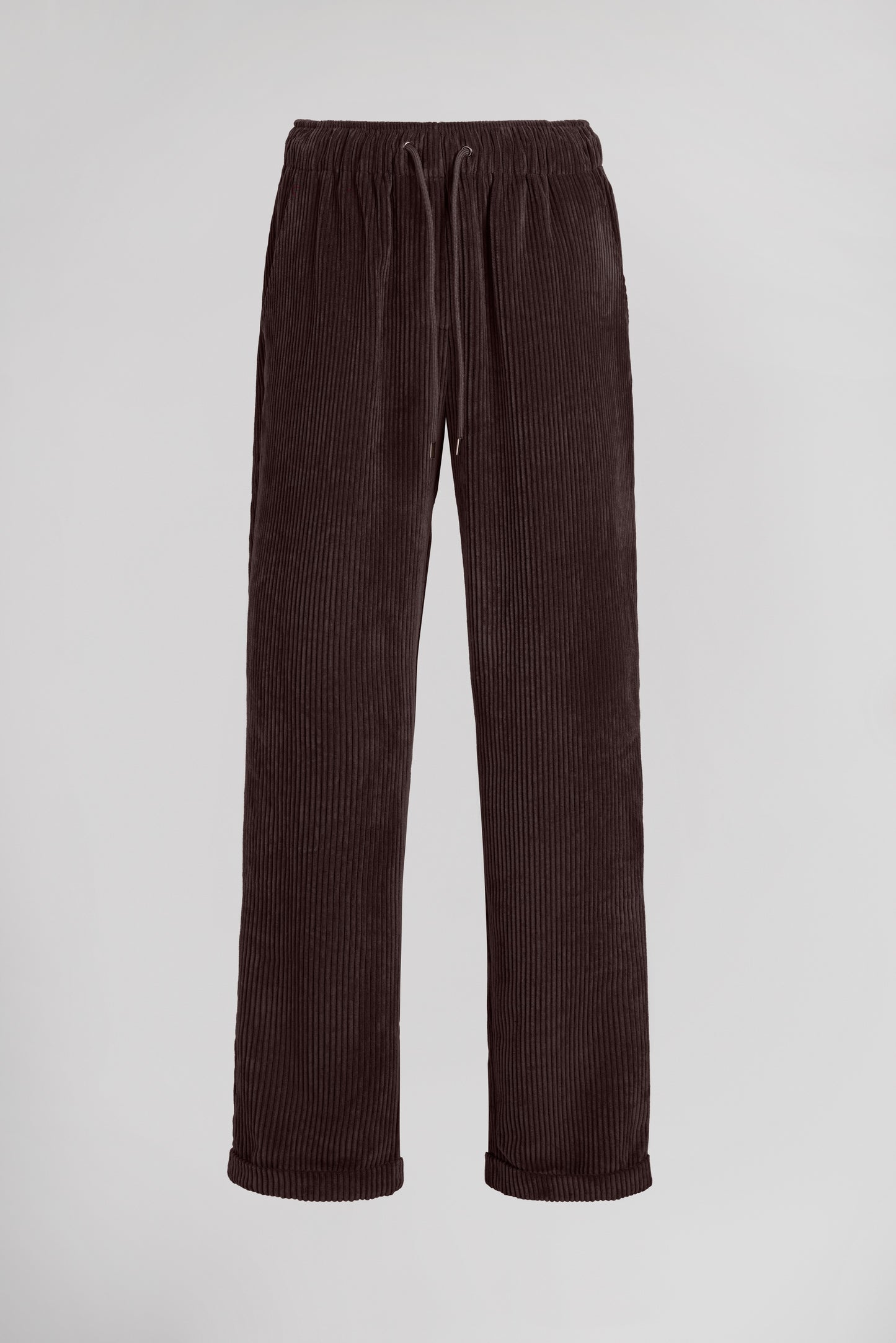 Pantalon décontracté TEDDY VELOURS MARRON FONCE