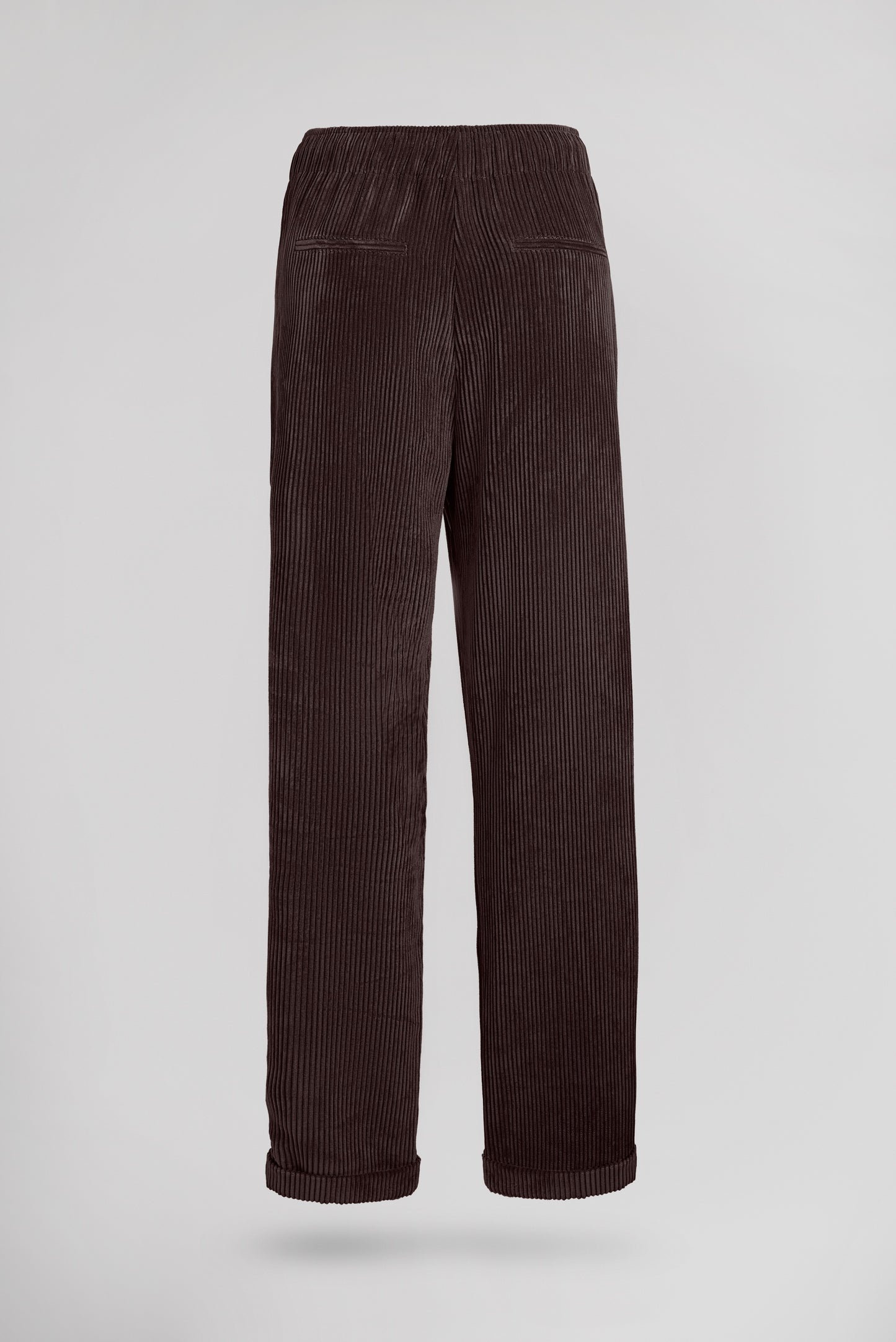 Pantalon décontracté TEDDY VELOURS MARRON FONCE