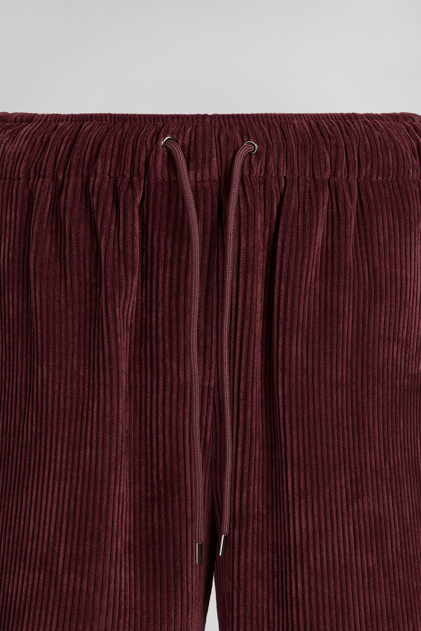Pantalon décontracté TEDDY VELOURS BORDEAUX FONCE