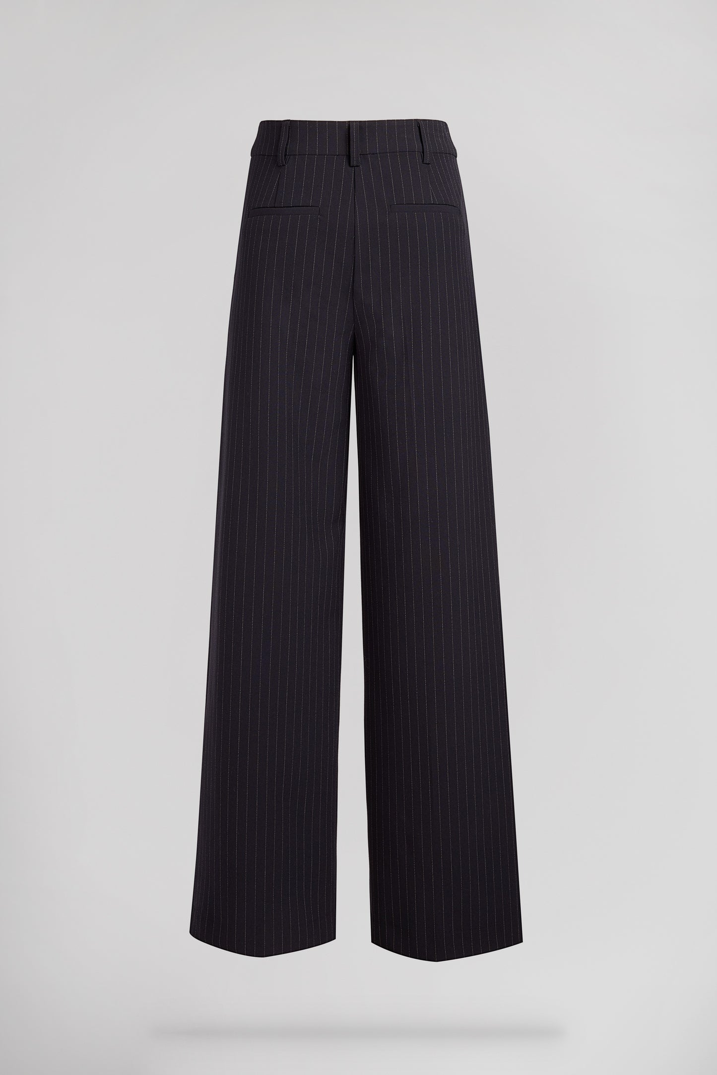Pantalon large taille haute P-JUSTIN NAVY STRIPES