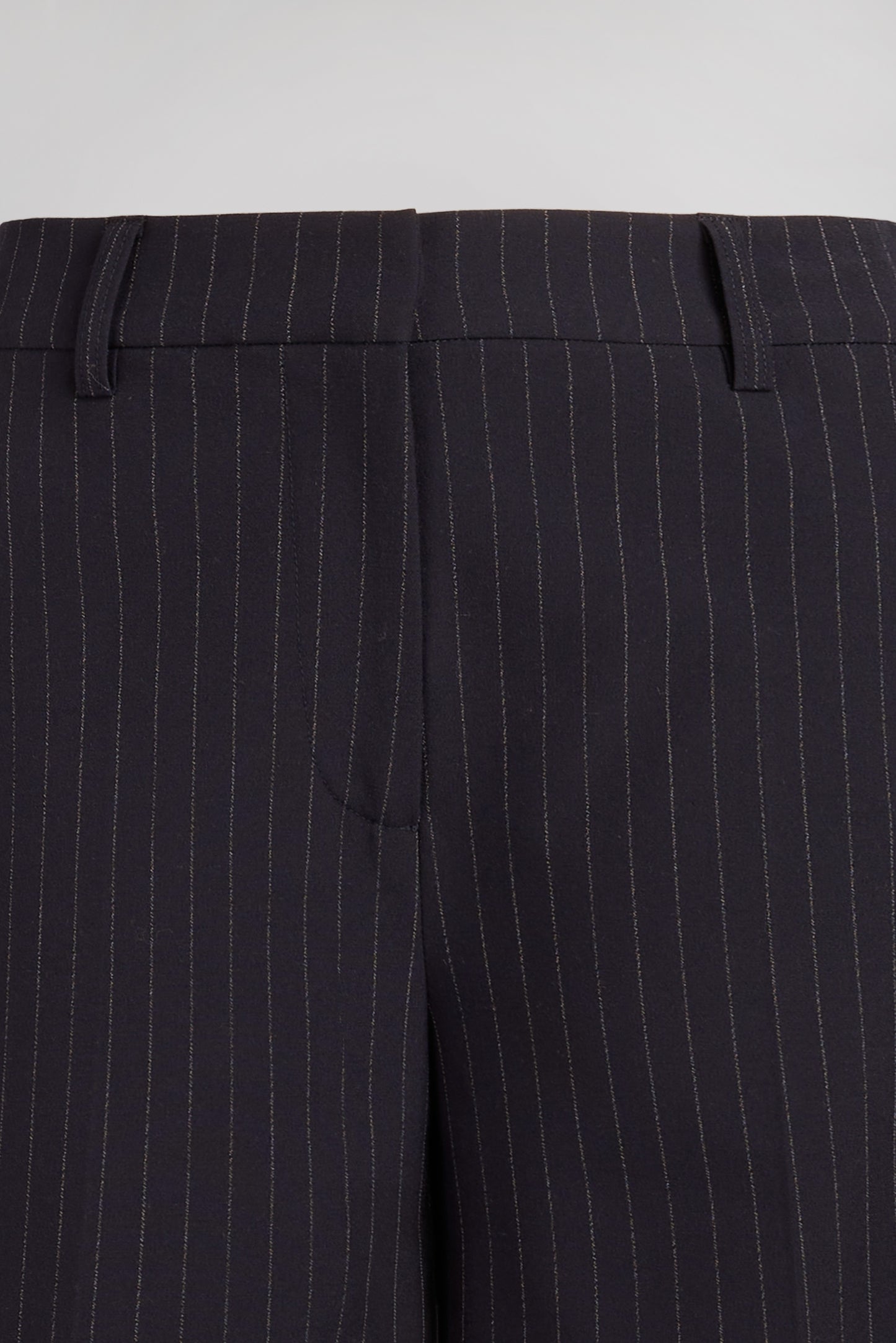 Pantalon large taille haute P-JUSTIN NAVY STRIPES