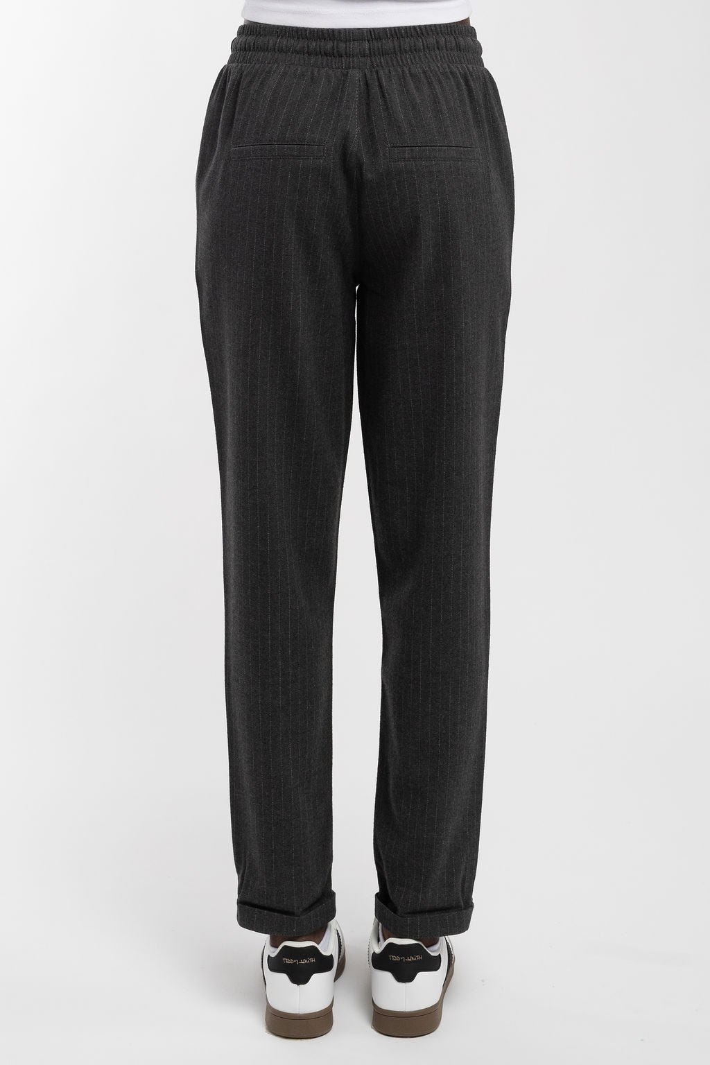 Pantalon flanelle décontracté TEDDY FLANELLE GREY STRIPES