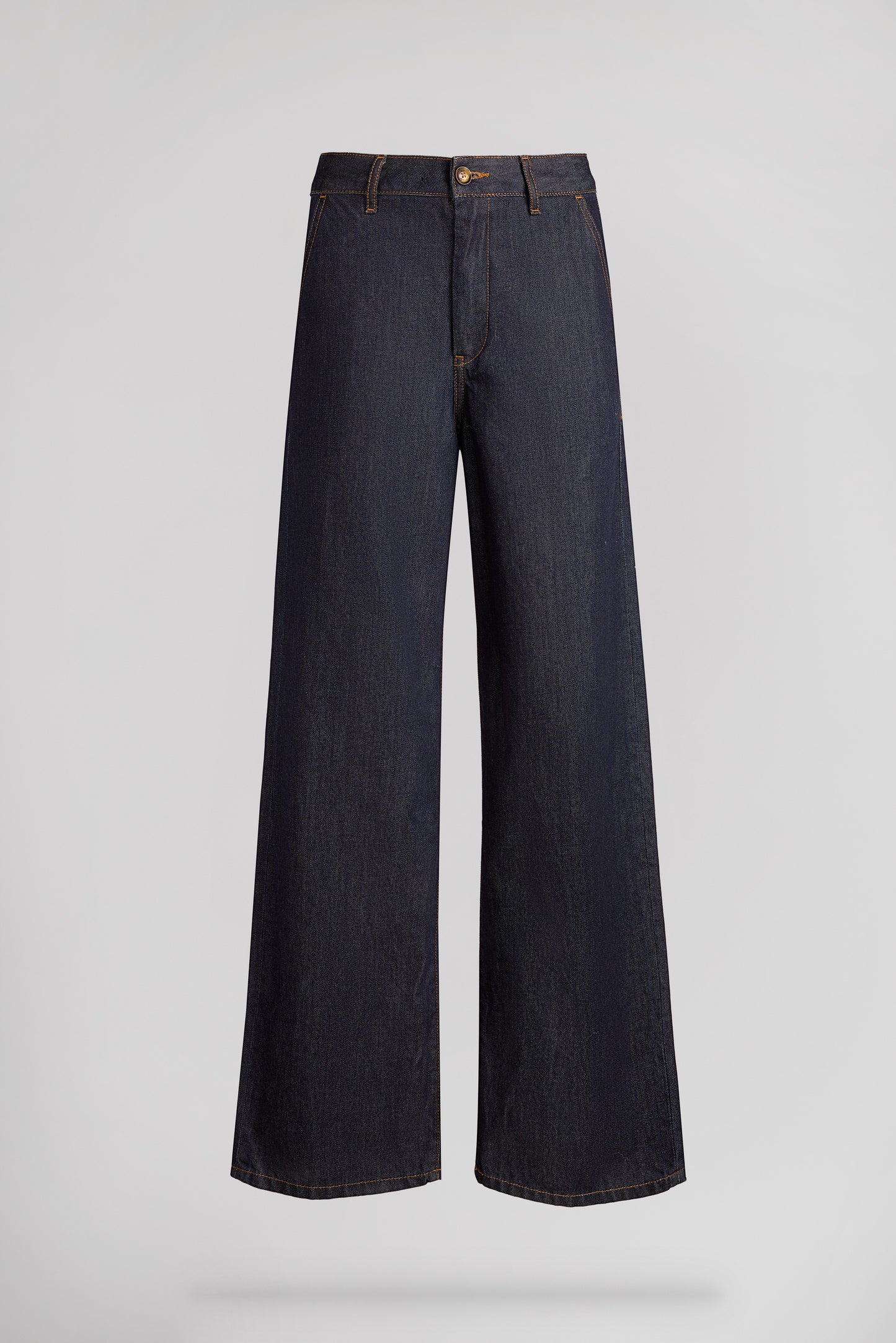 Jean large taille haute P-OSCAR WIDE DARK BLUE