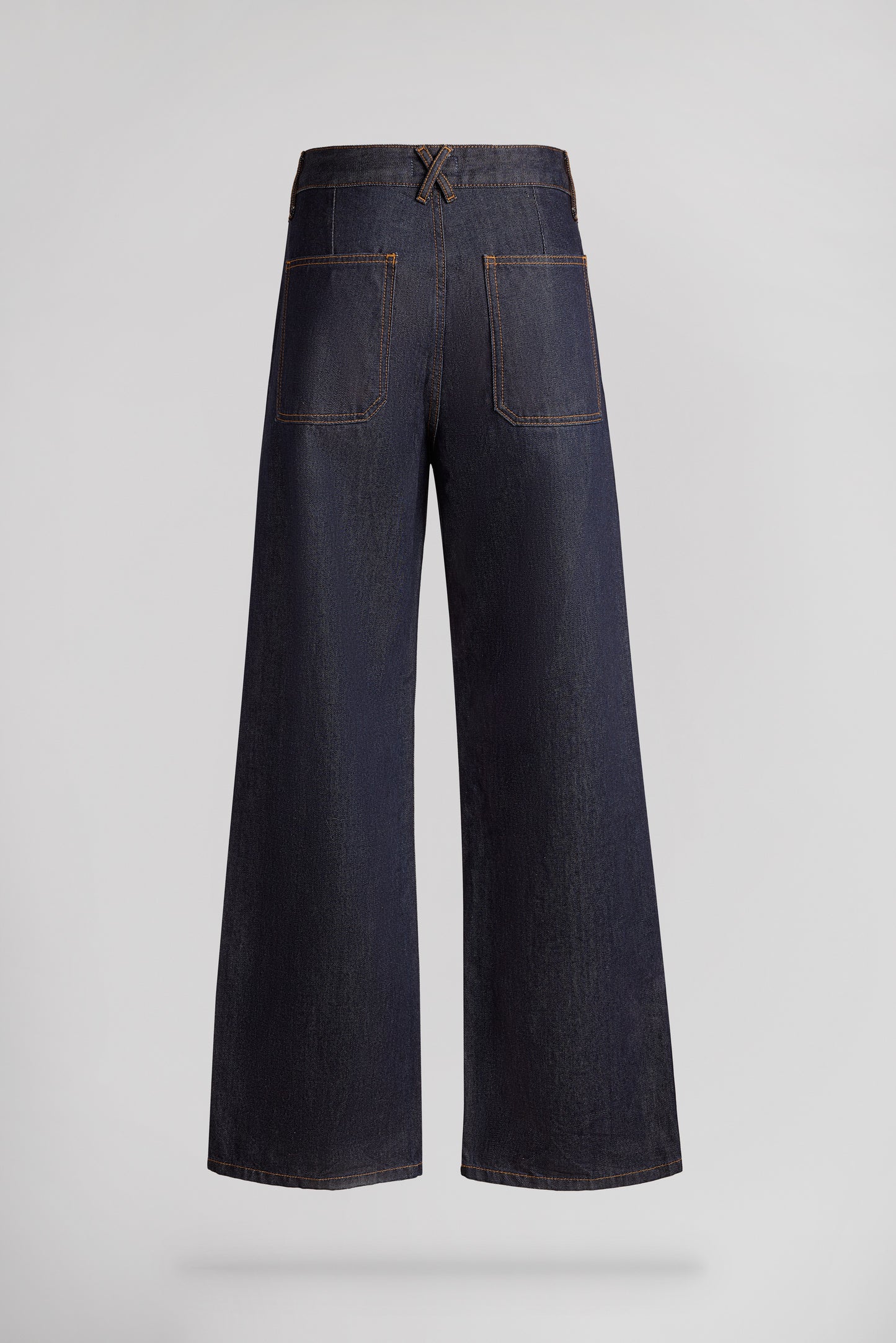 Jean large taille haute P-OSCAR WIDE DARK BLUE