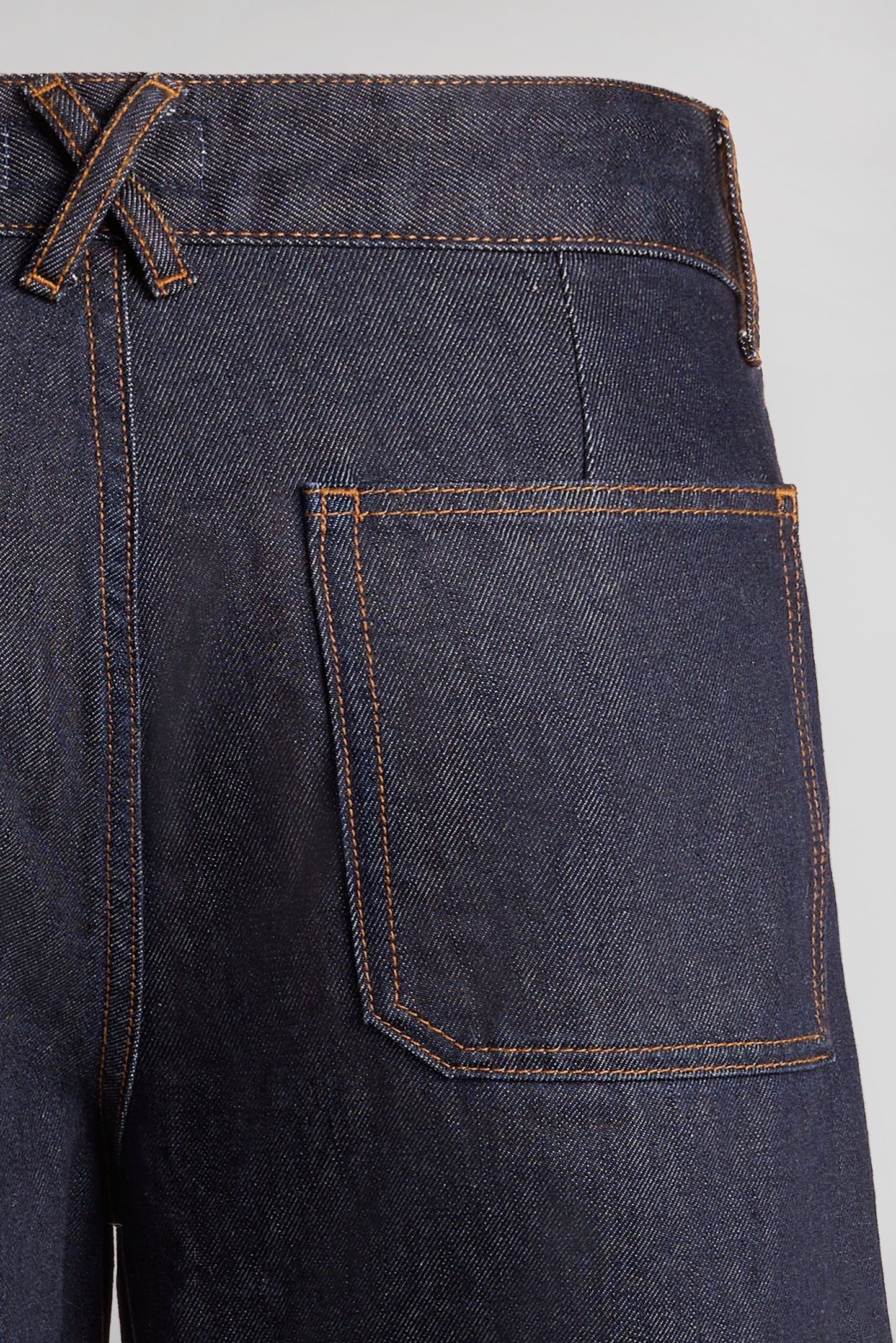 Jean large taille haute P-OSCAR WIDE DARK BLUE