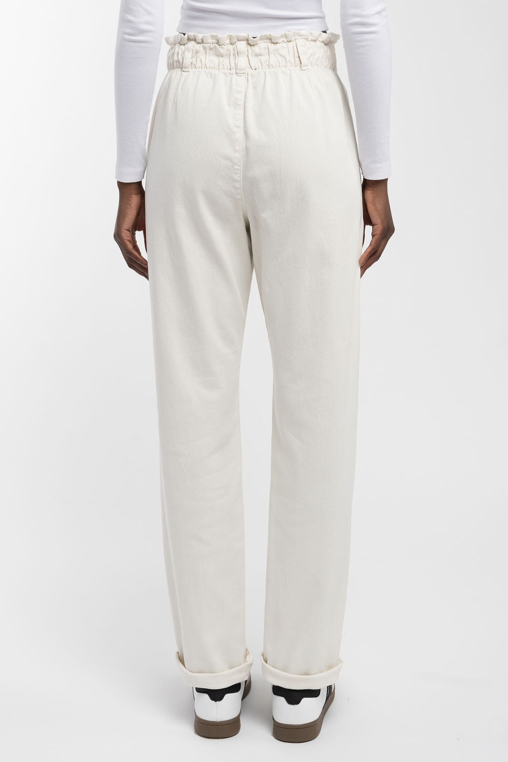 Pantalon P-PAPERBAG MIDDLE WHITE
