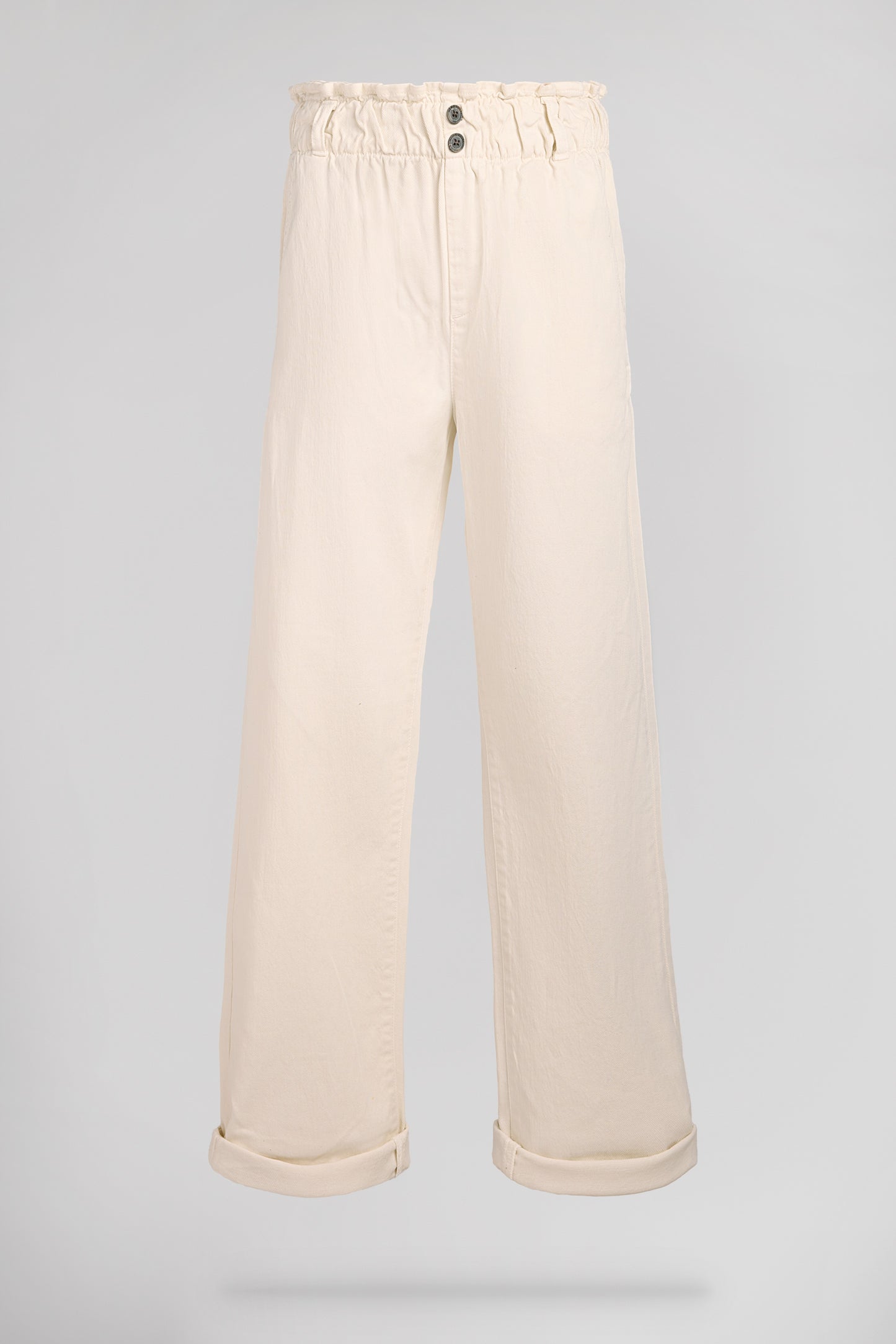 Pantalon P-PAPERBAG MIDDLE WHITE
