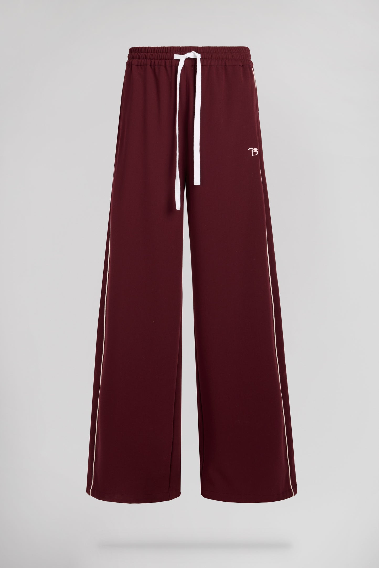 Pantalon taille haute P-KATIA BORDEAUX FONCE