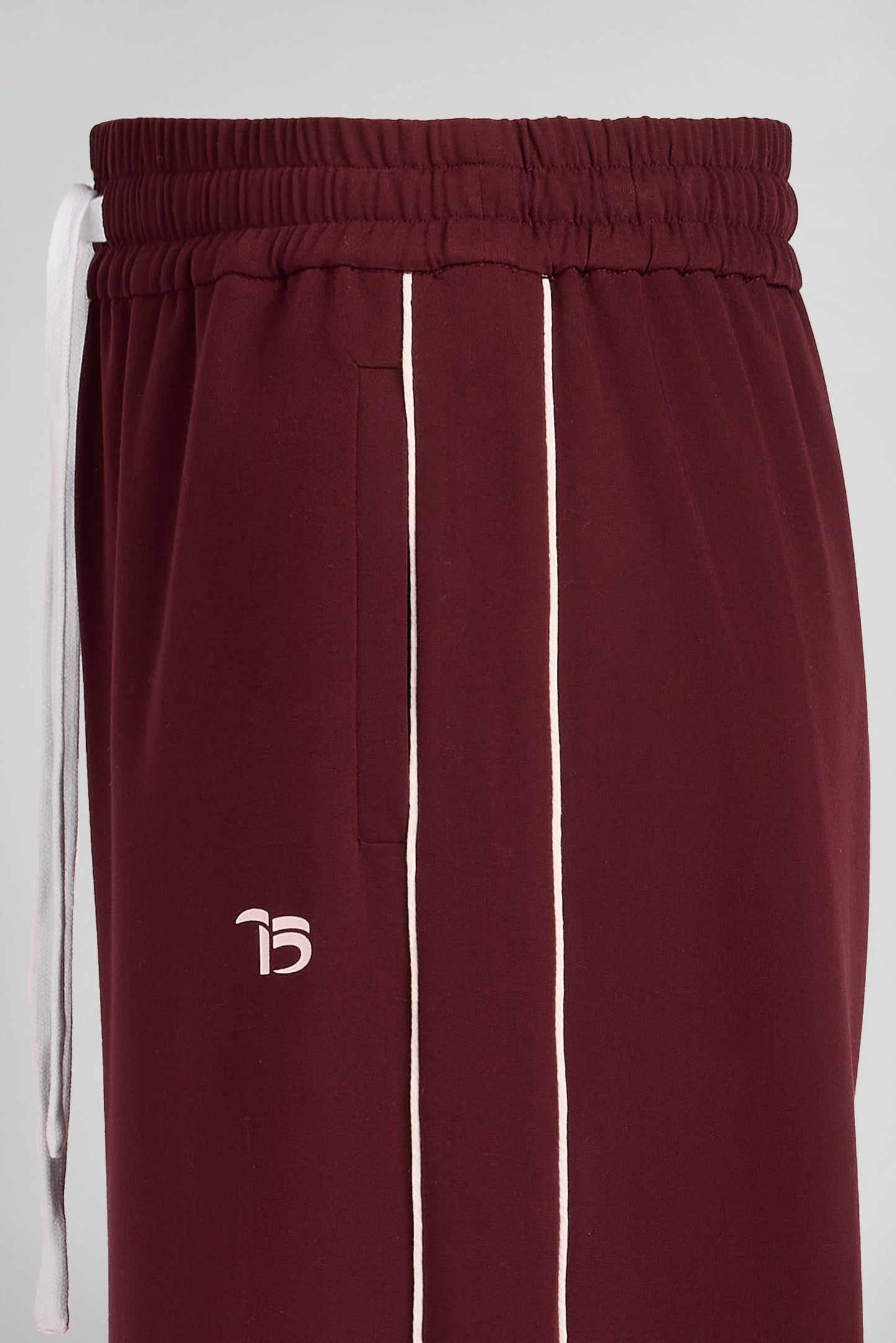 Pantalon taille haute P-KATIA BORDEAUX FONCE