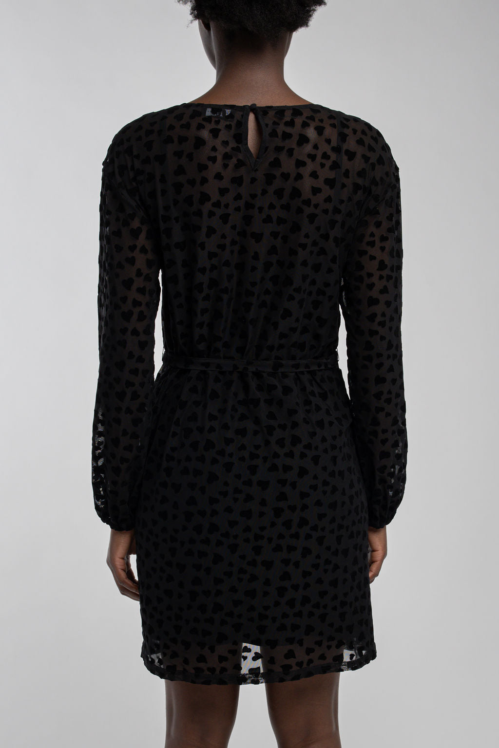Robe courte droite R-CONSTANCE NOIR
