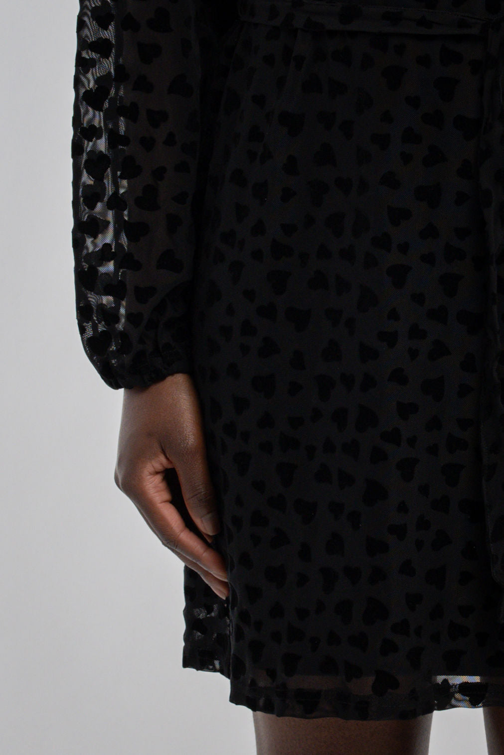 Robe courte droite R-CONSTANCE NOIR
