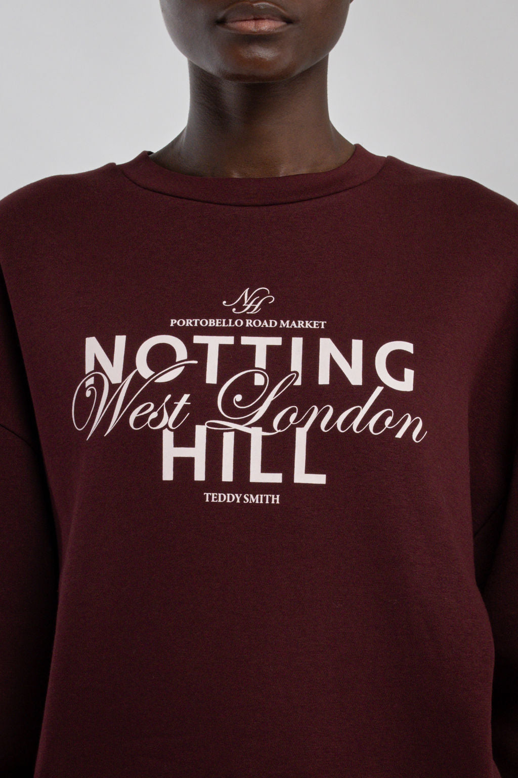 Sweat col rond S-CALA BORDEAUX FONCE