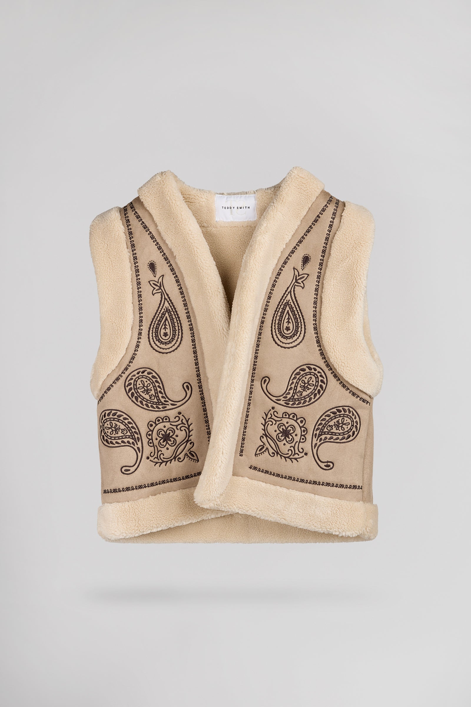 Gilet doux sans manches G-KRISSY WOLF BEIGE