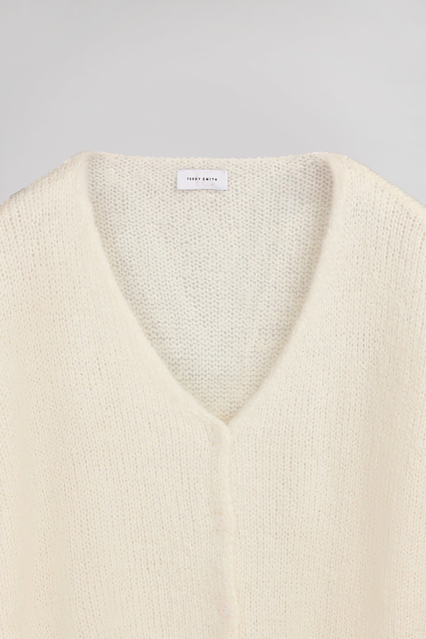 Gilet doux Alpaga G-MELA MIDDLE WHITE